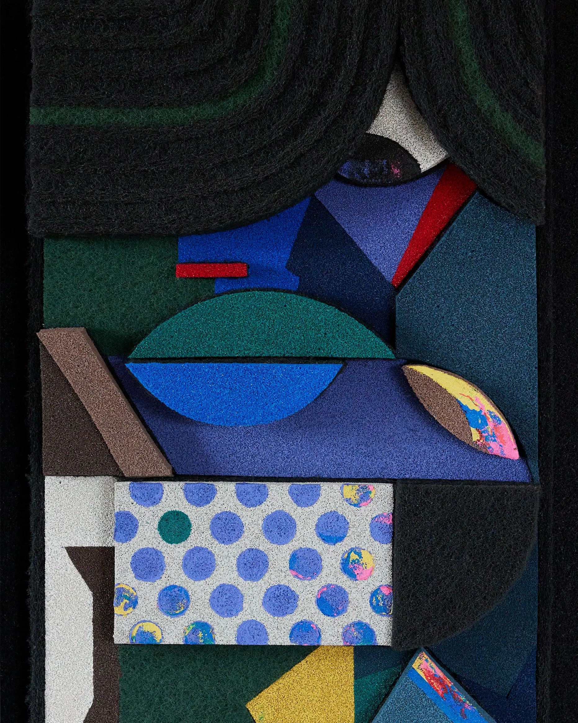 Abstract Acrylic Geometric Mixed Media 'TRIO' - Mixed Media Sculpture Eni Pullumbi