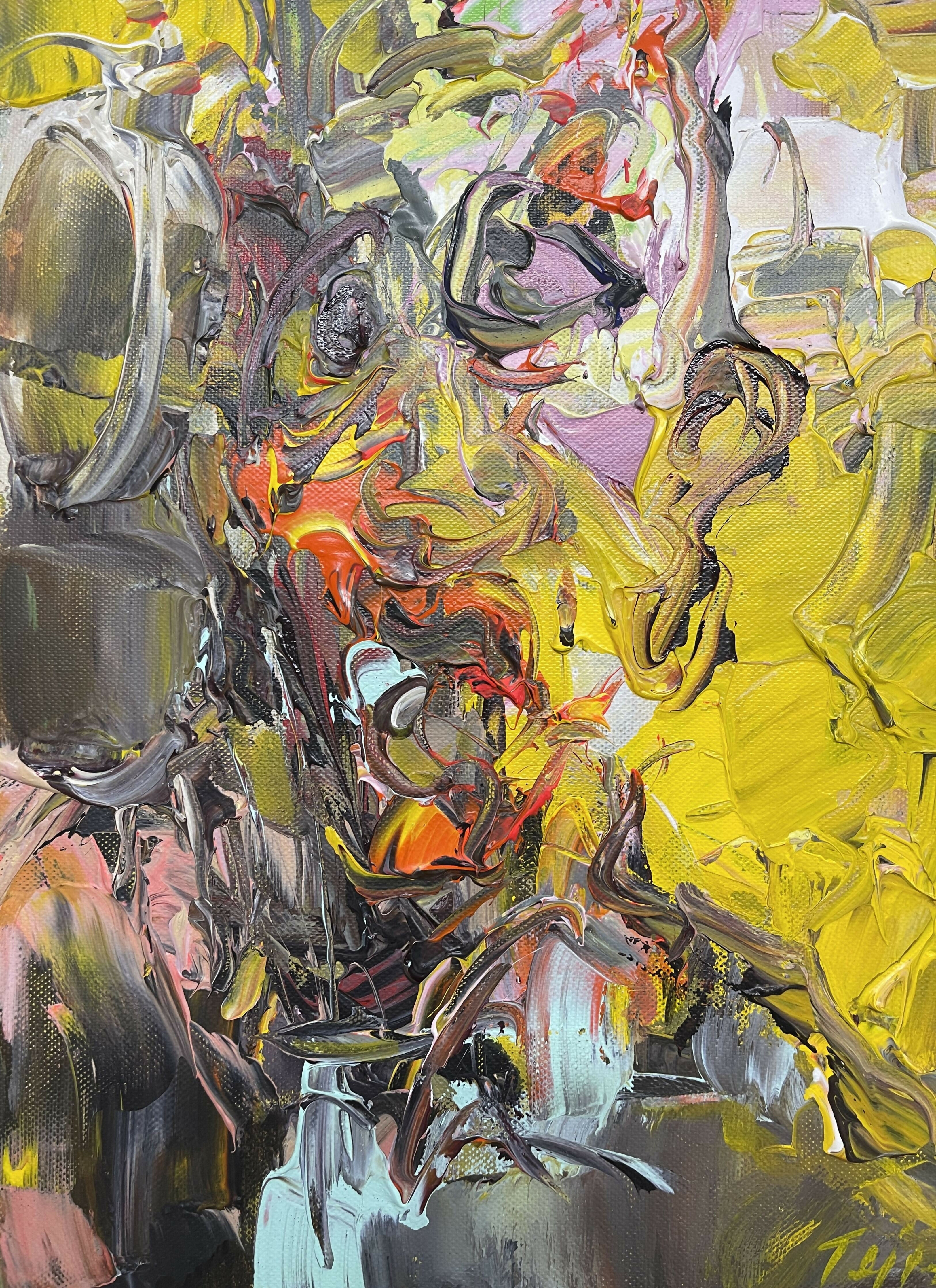 Abstract Acrylic Art Contemporary Expressionist Painting Visionary Continuum Series VI TEJINDER KANDA