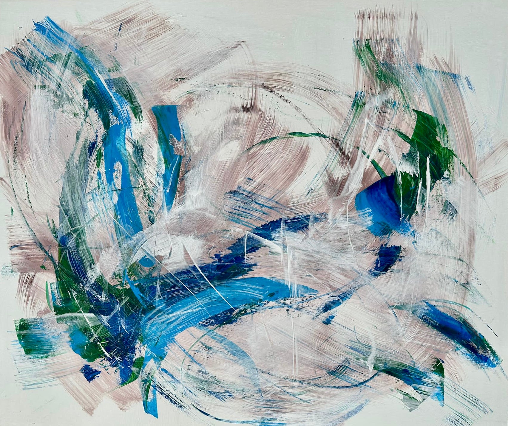 Abstract Painting 'SOMETHING IN THE AIR BETWEEN US' - Acrylics on Canvas Michelle Hold