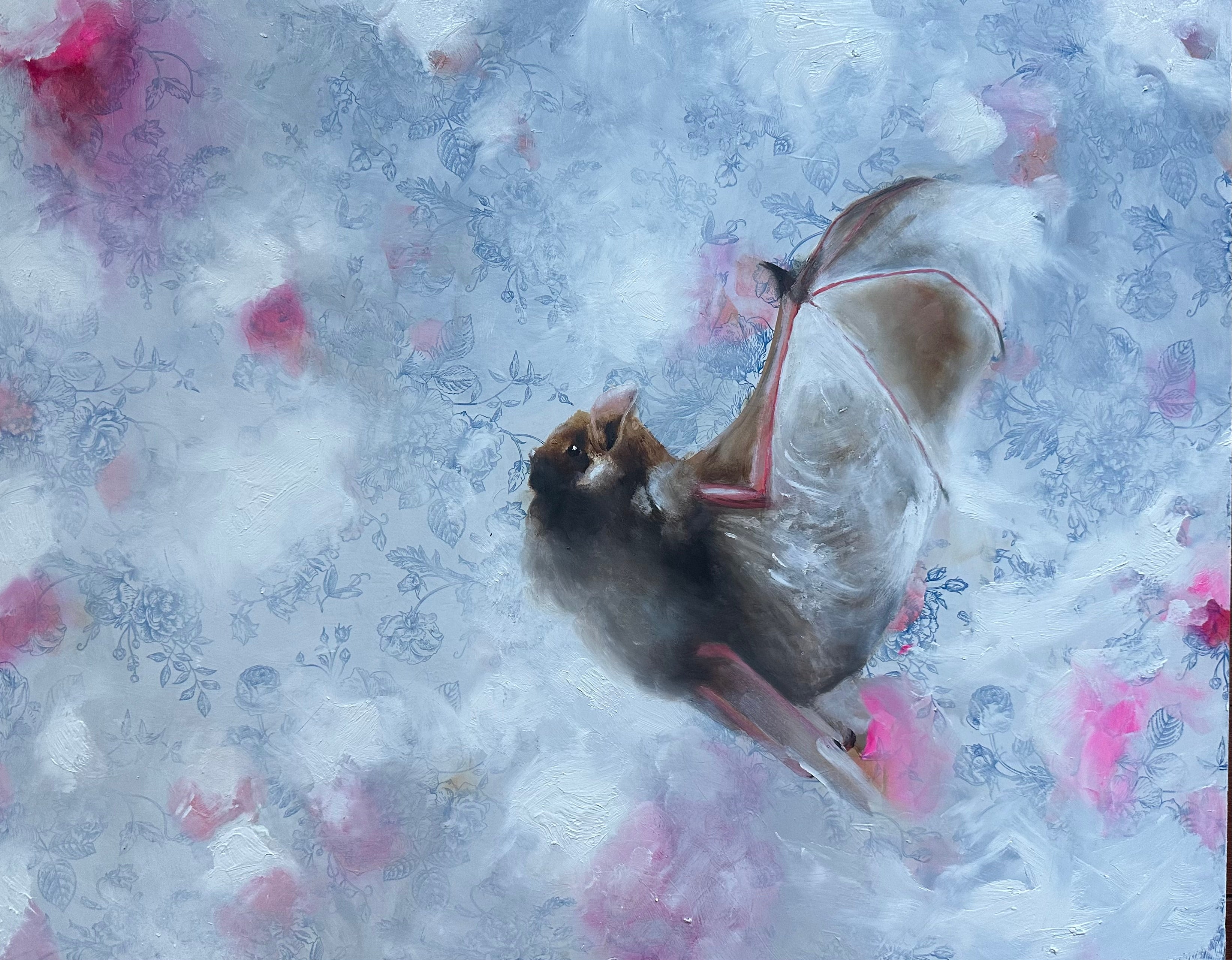 Oil Painting 'TIME FOR ME FLY' - Oil & Acrylic on Wrapping Paper Michael Prettyman