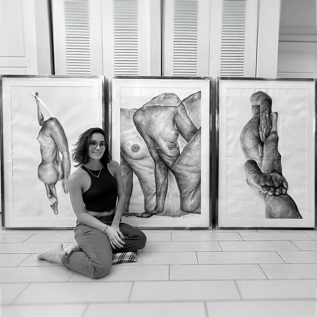 Art Contemporary Draw Drawing Figurative Pencil Surrealism Watercolor #17 From the series “Poses” Mabuya