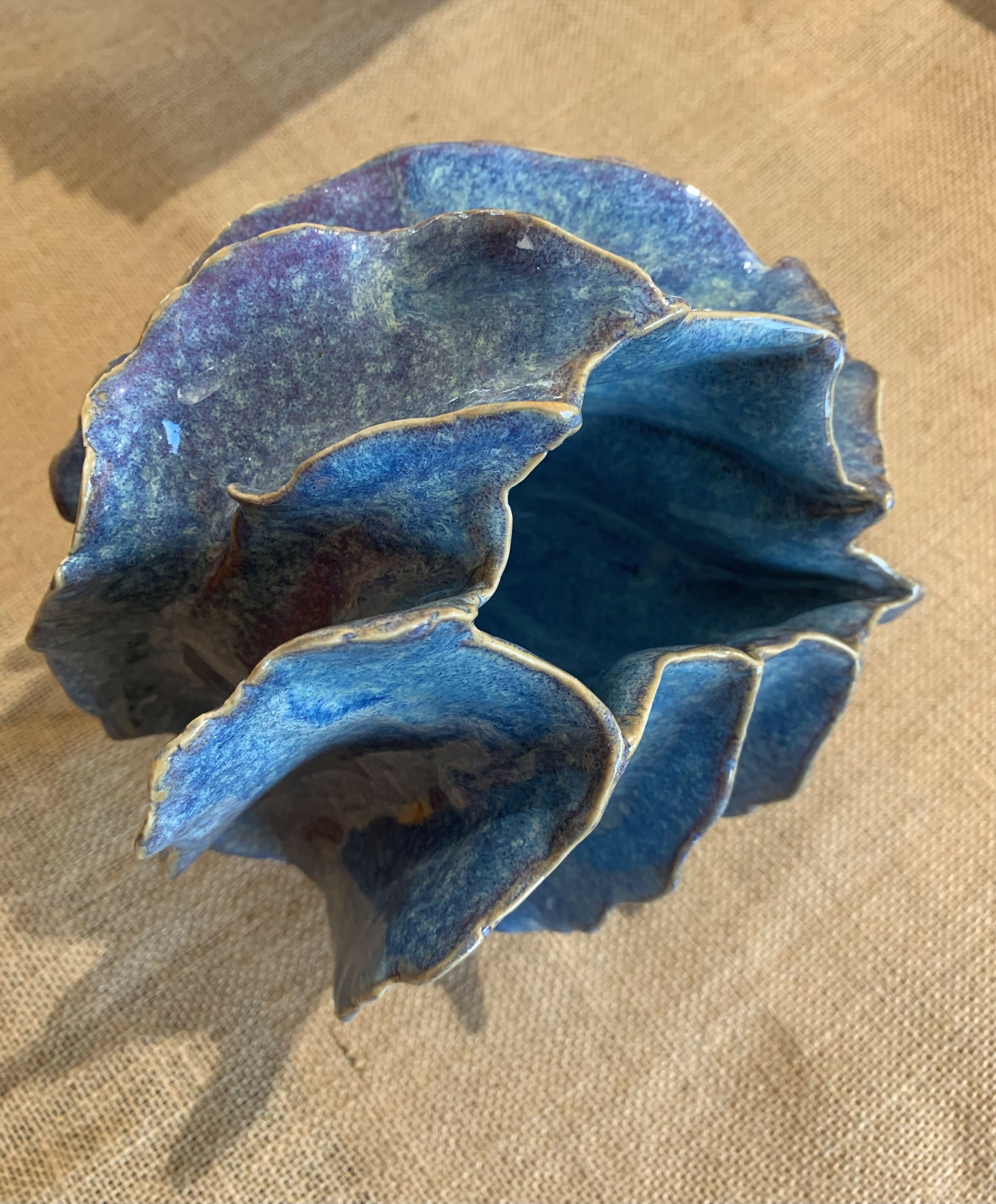 Abstract Sculpture Blue Seapod adrienne fierman