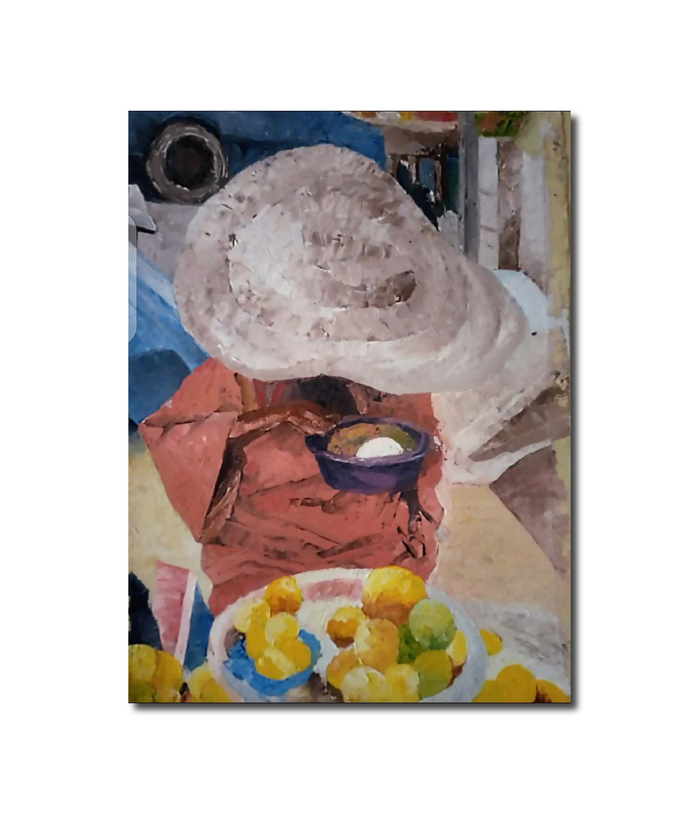 Painting 'NO FOOD FOR LAZY MAN' - Painting Clara Aden