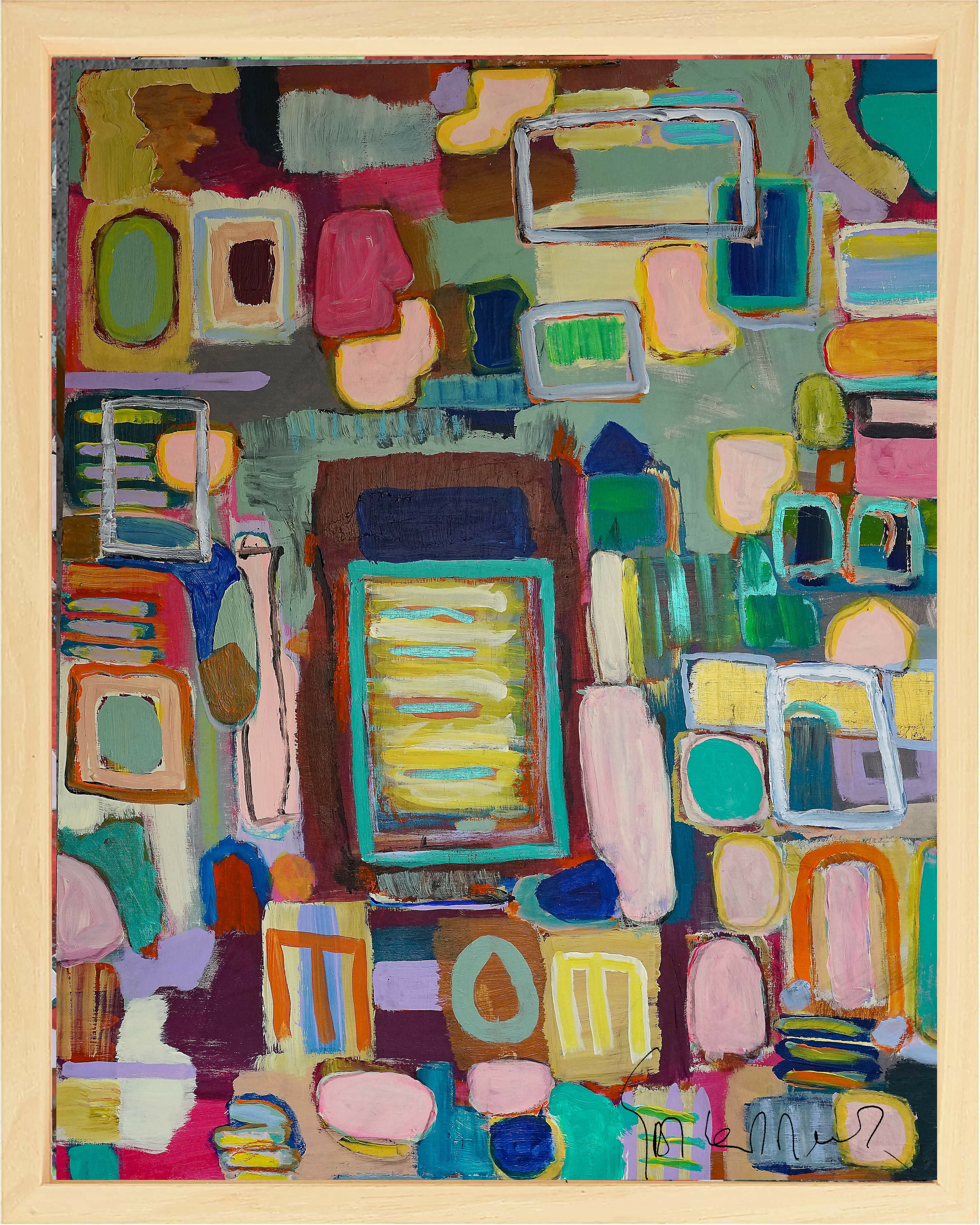 Abstract Acrylic Art Contemporary Expressionist A new archeology 376 Geert Lemmers