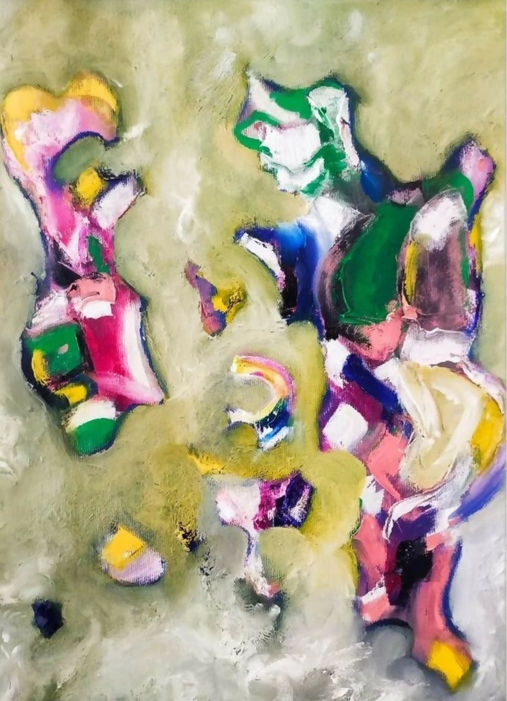 Abstract Contemporary Expressionist Oil Visionary No title Gio Saint-Père