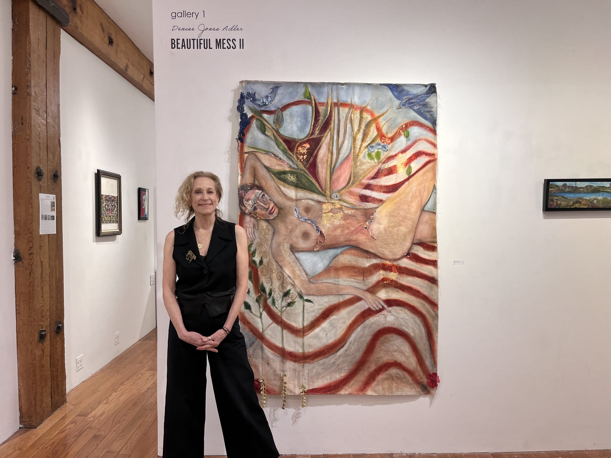 🎨 Denise Jones Adler – Collaging the Chaos: Three Bold Exhibitions in 2025