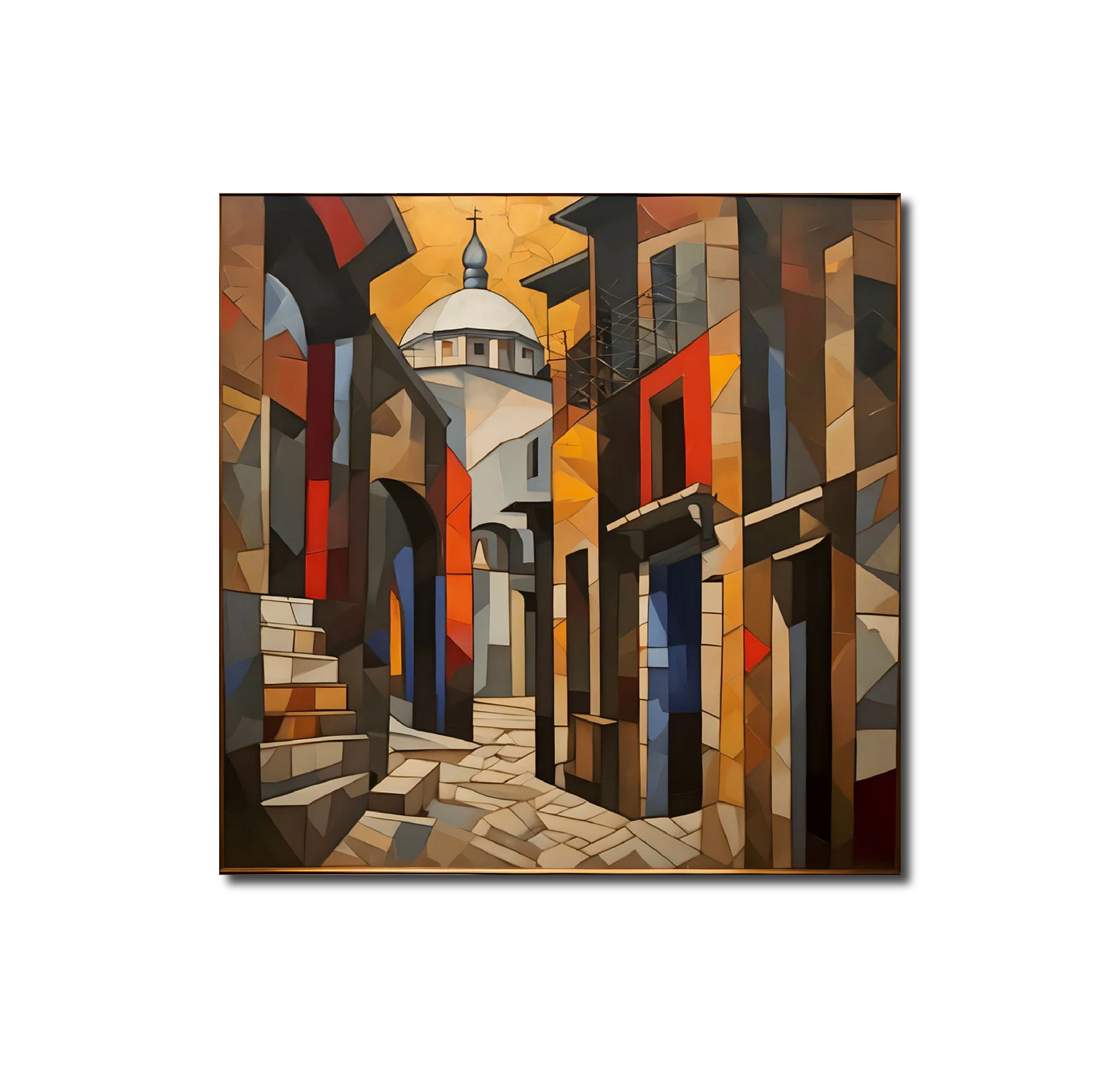 Abstract Art Cityscape Contemporary Dig ital Prints Surrealism In the Corridor of a Street, Istanbul karis deniz kara