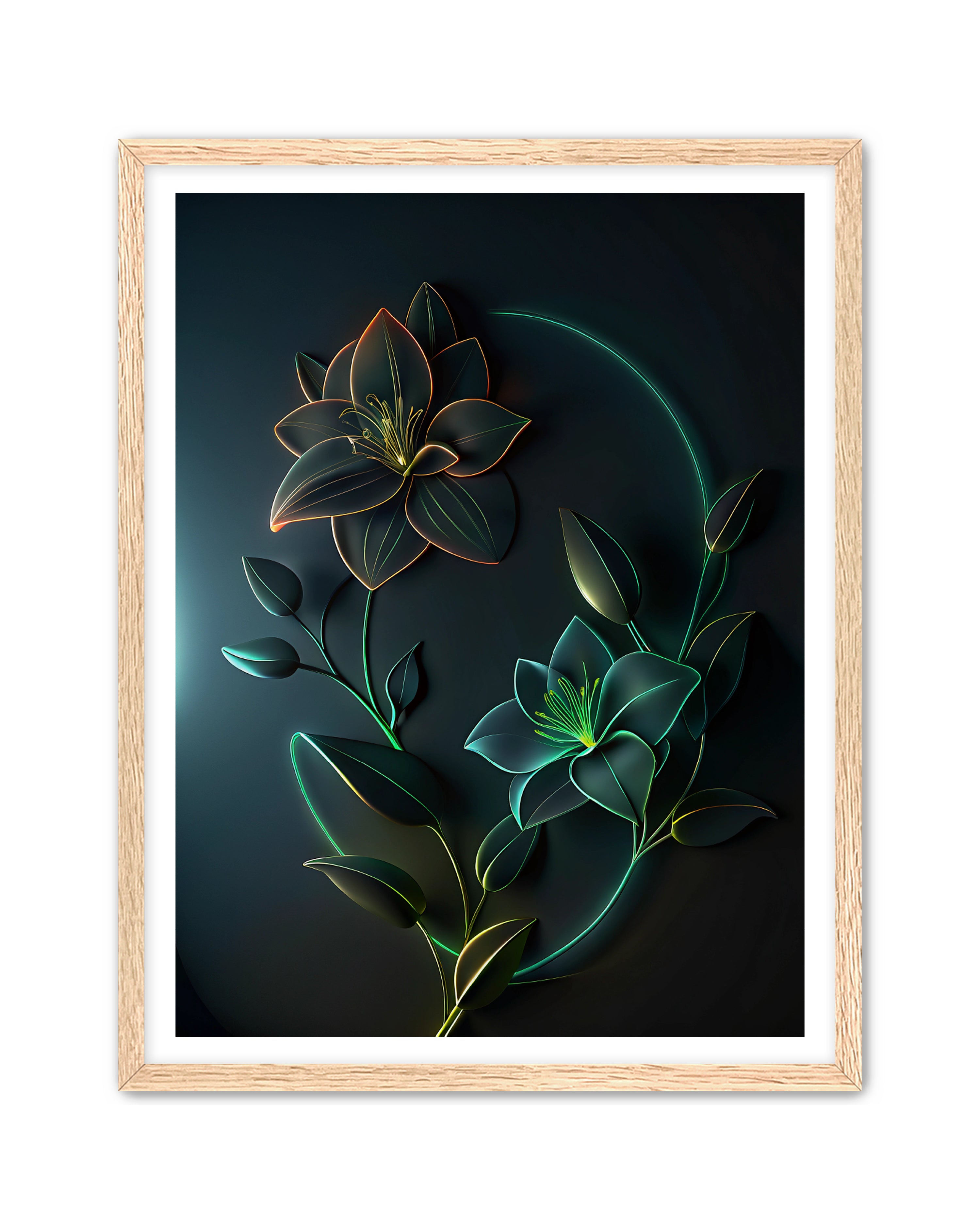 Abstract Prints 'Nebula Bloom' Apricus Art Collection