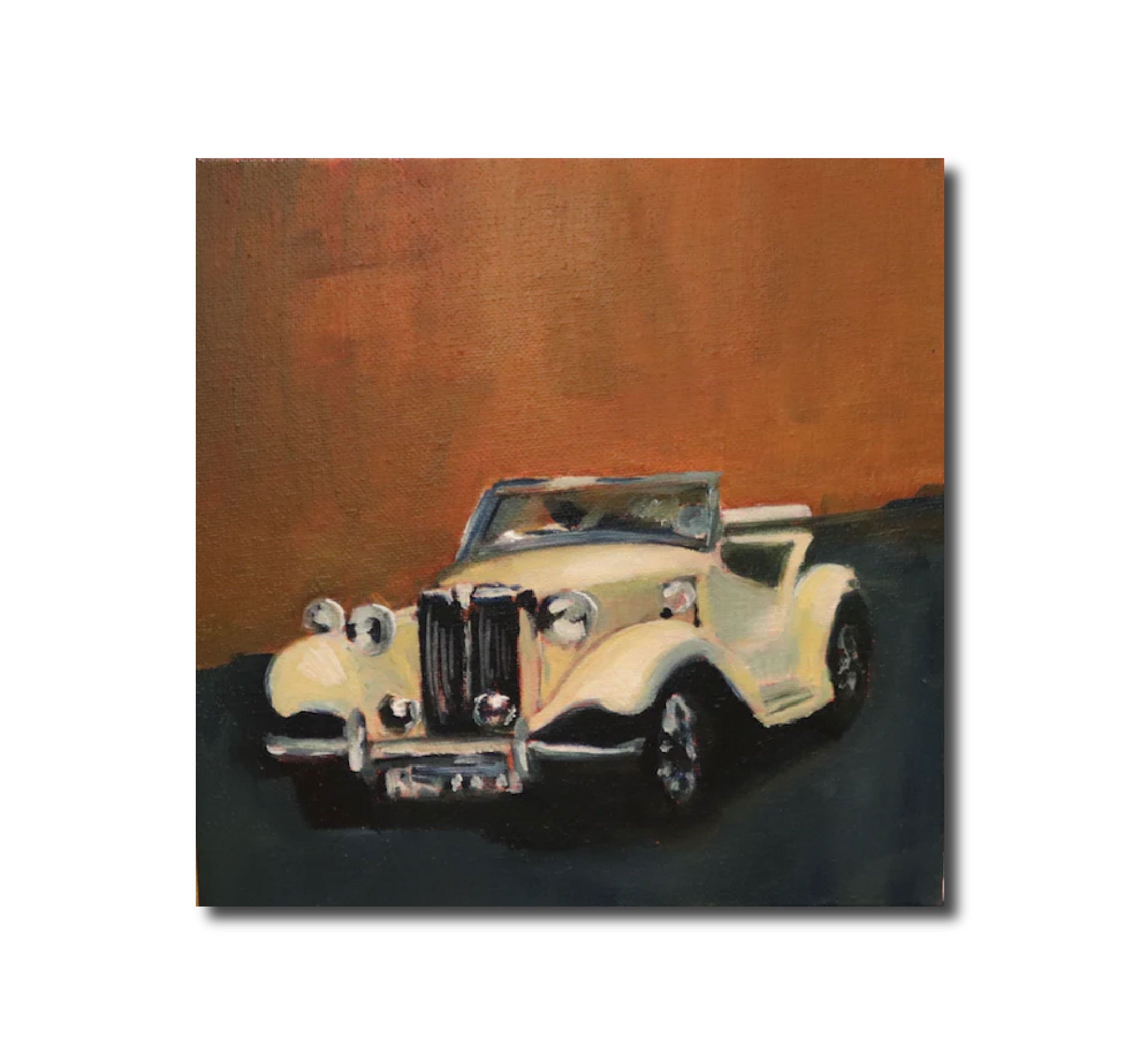 Oil '1950s MG' - Oil on Canvas Heather Bailey