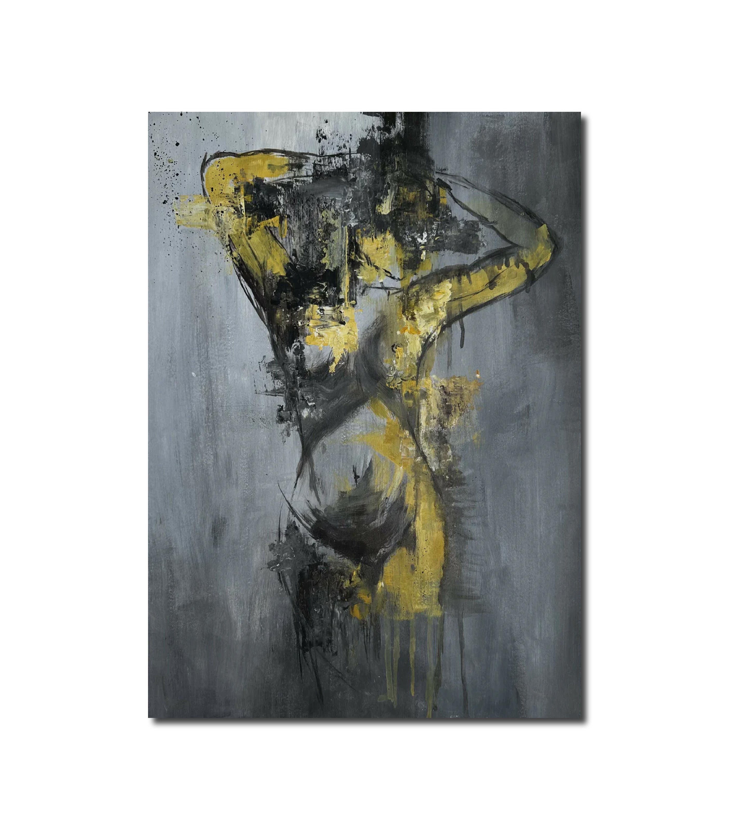 Abstract Acrylic Art Contemporary Expressionist Figurative Painting Yerma Ellen Cherriman