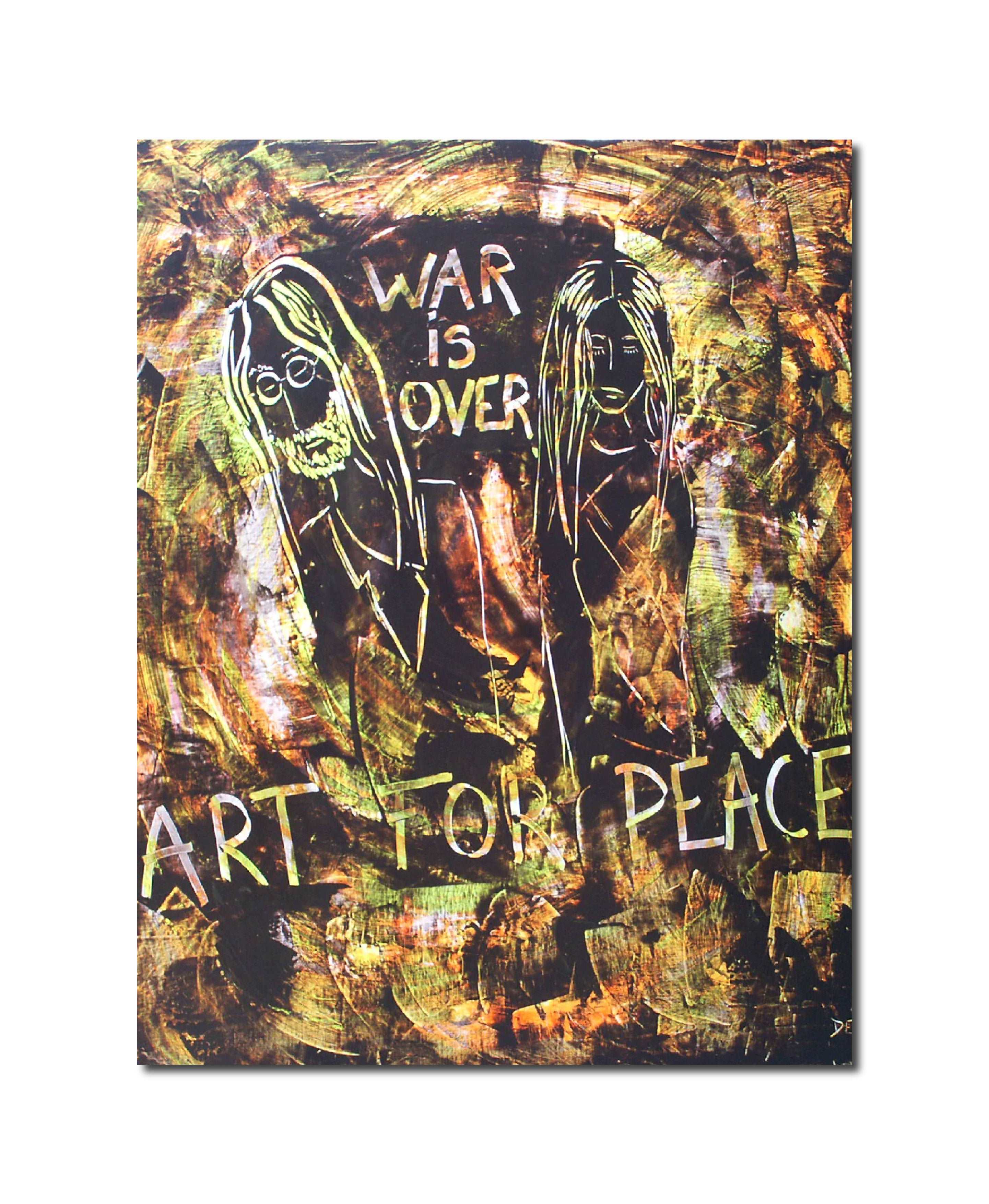 Painting 'ART FOR PEACE' - Acrylic on canvas Delphine DESSEIN