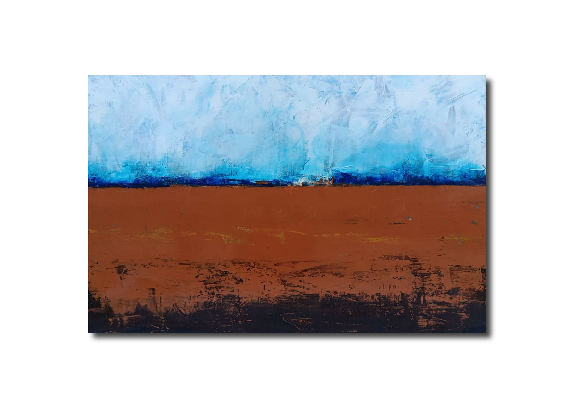 Abstract Acrylic Art Contemporary Landscape Muddy waters Sylvie Chevalier