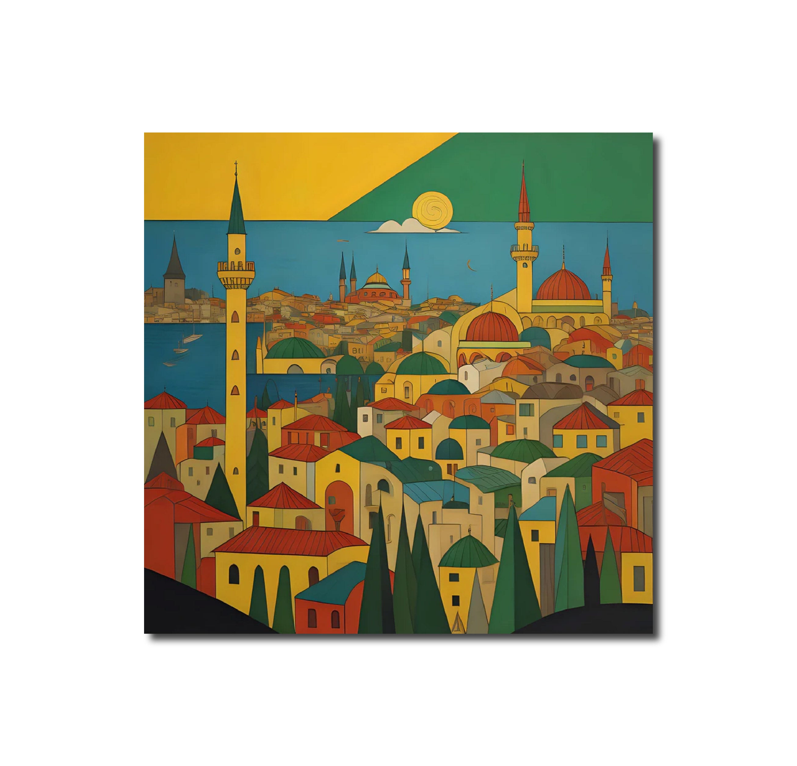 Abstract Art Cityscape Contemporary Design Dig ital Prints Surrealism Under the Snail, Istanbul karis deniz kara