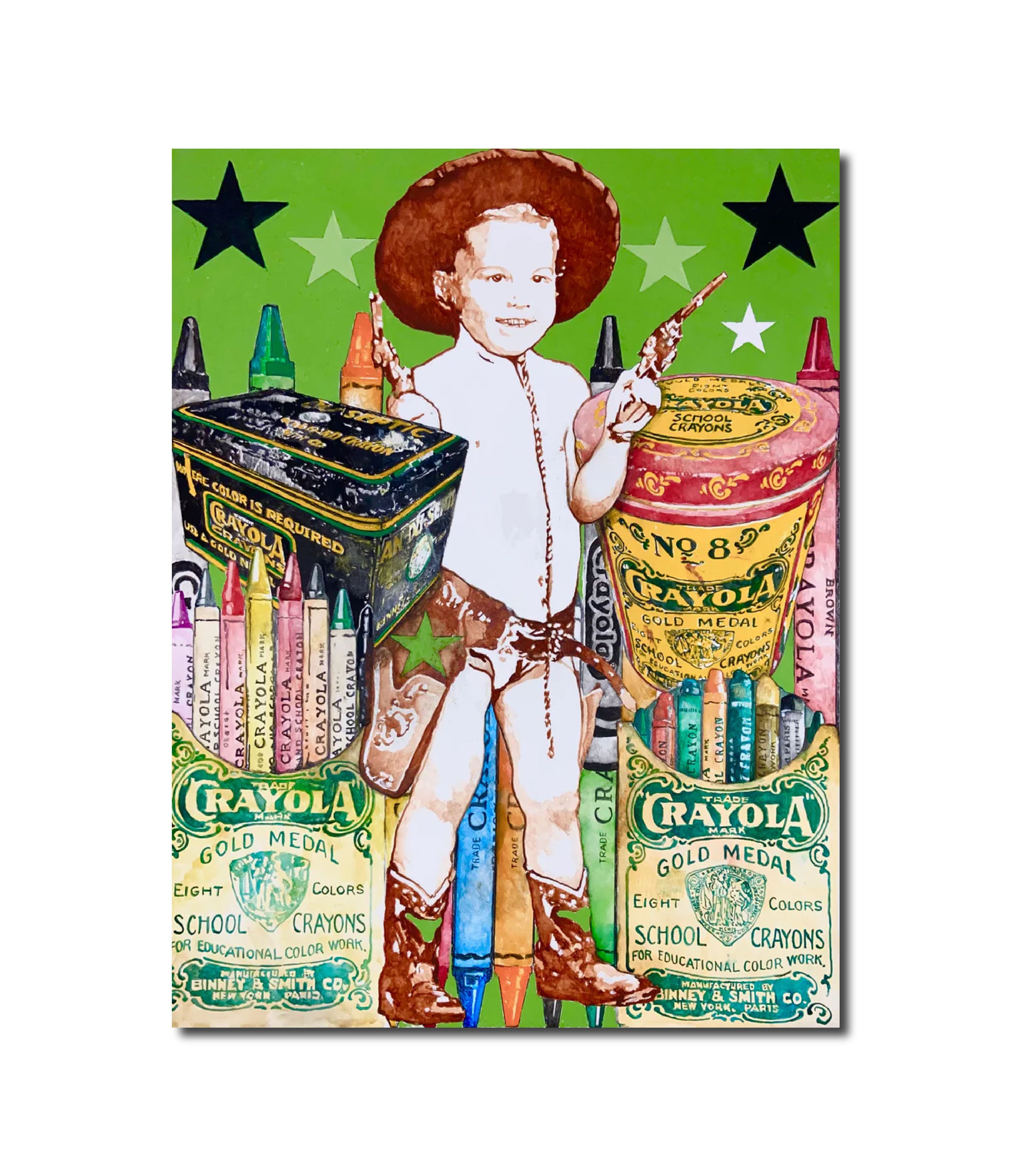 Fantasy Whimsy 'INNER CHILD: MEET THE CRAYOLA COWBOY' - Watercolor and Gouache James B. Hartel