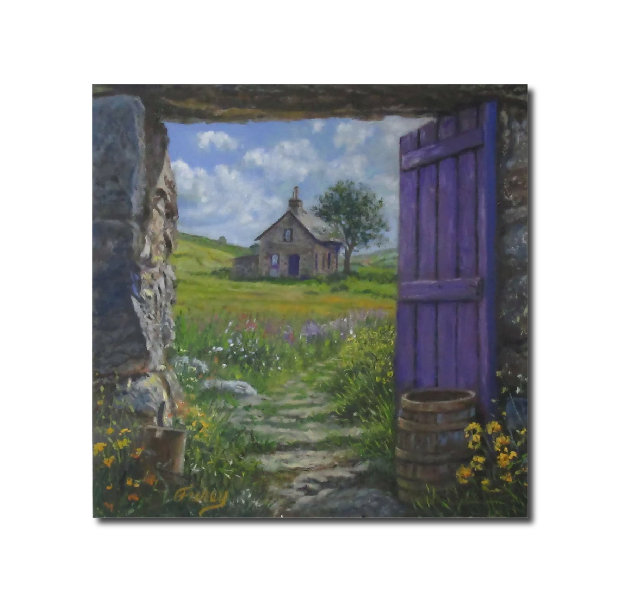 Art Contemporary Landscape oil Painting OPEN DOOR Tom Furey