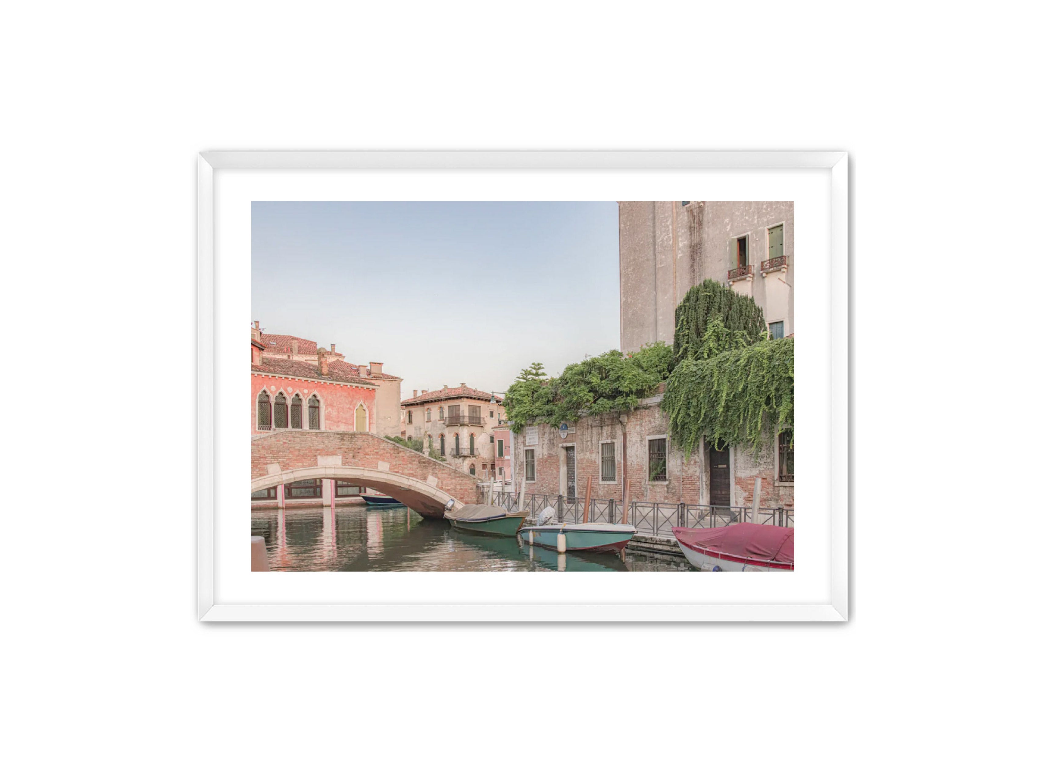 photography Prints 'BOATS ON THE VENETIAN CANAL' Erin Rudzinski