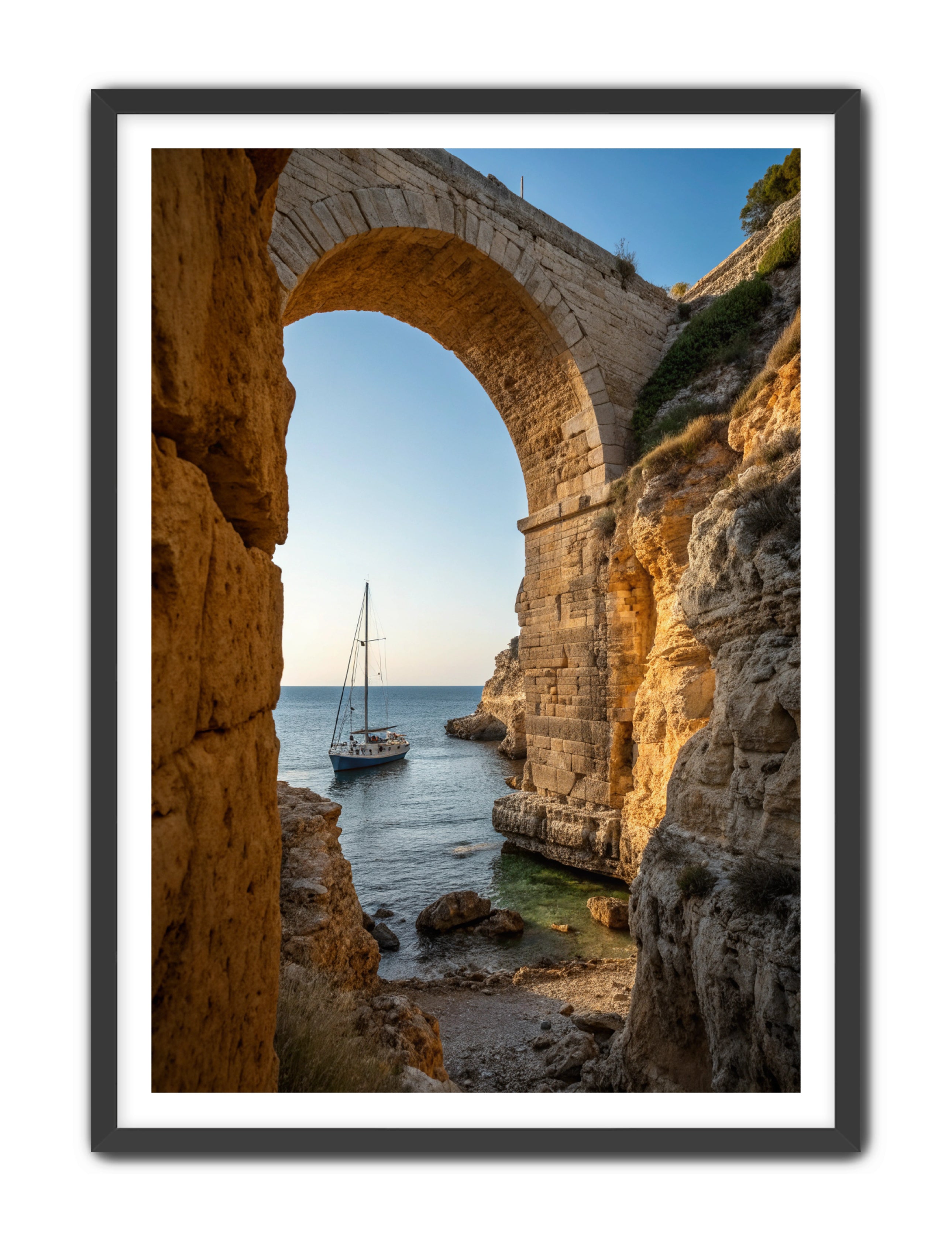 Apricus Prints Beaches 'Anchored by the Bridge' Apricus Art Collection