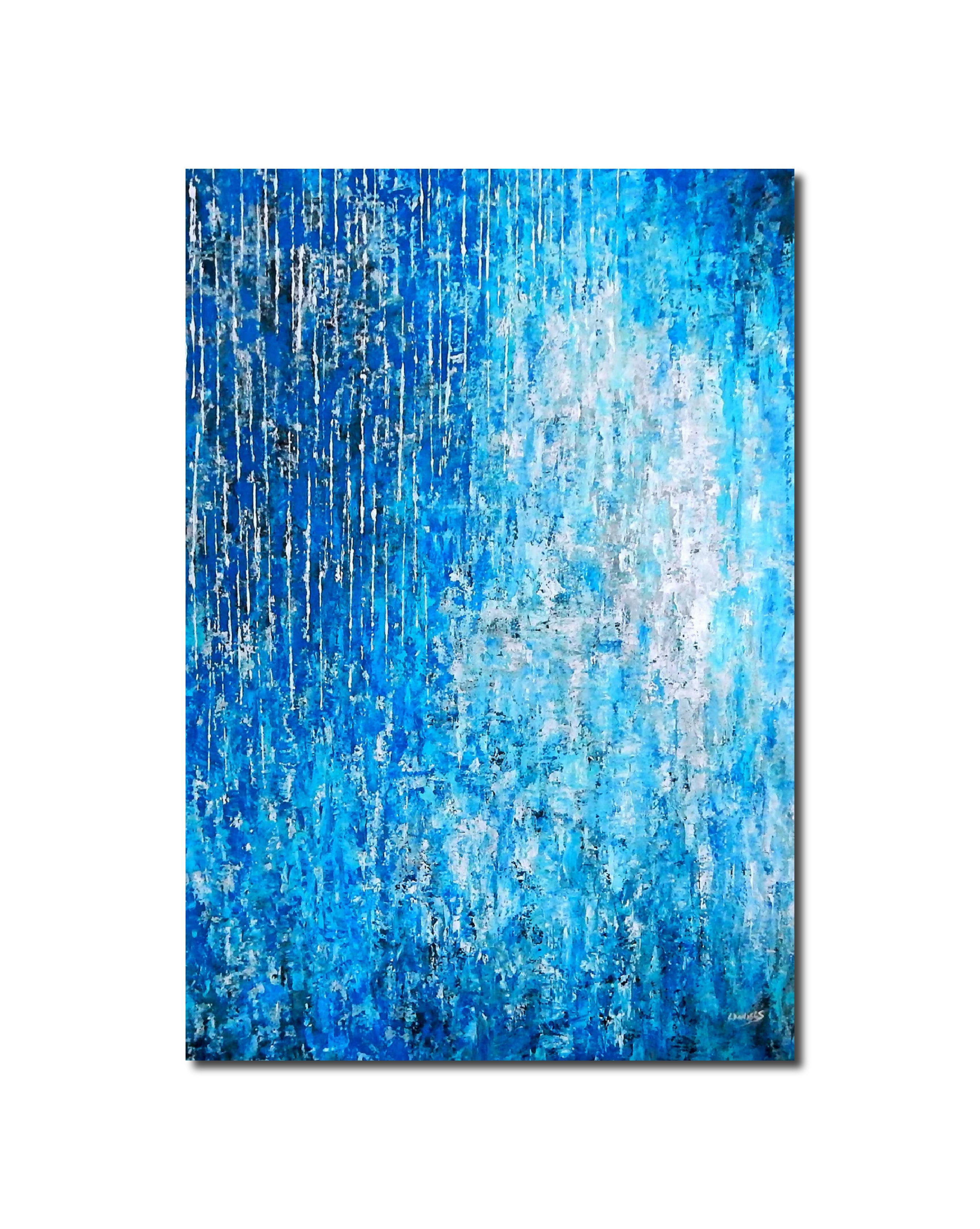 Abstract Acrylic Art Contemporary Painting It's Raining Diamonds Lisa Daniels