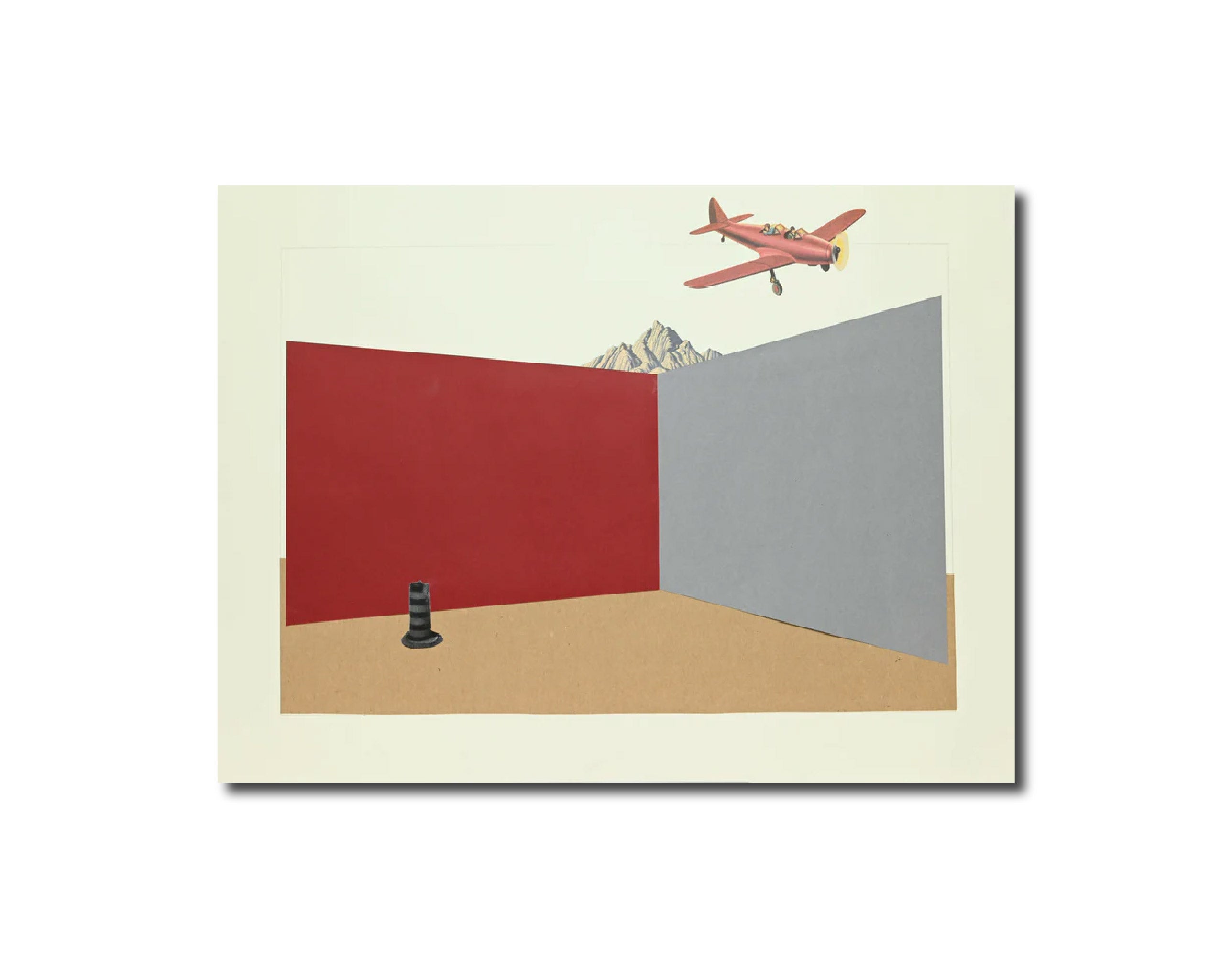 Collage Contemporary Composition with Spotter Plane I Timothy deVries