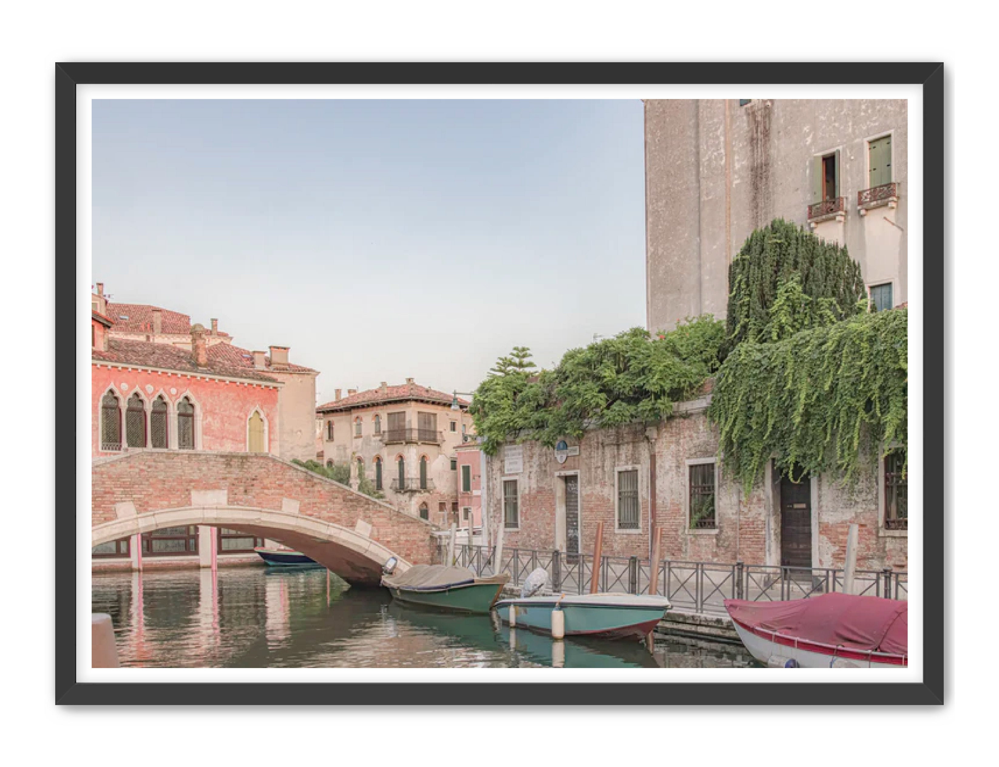 photography Prints 'BOATS ON THE VENETIAN CANAL' Erin Rudzinski