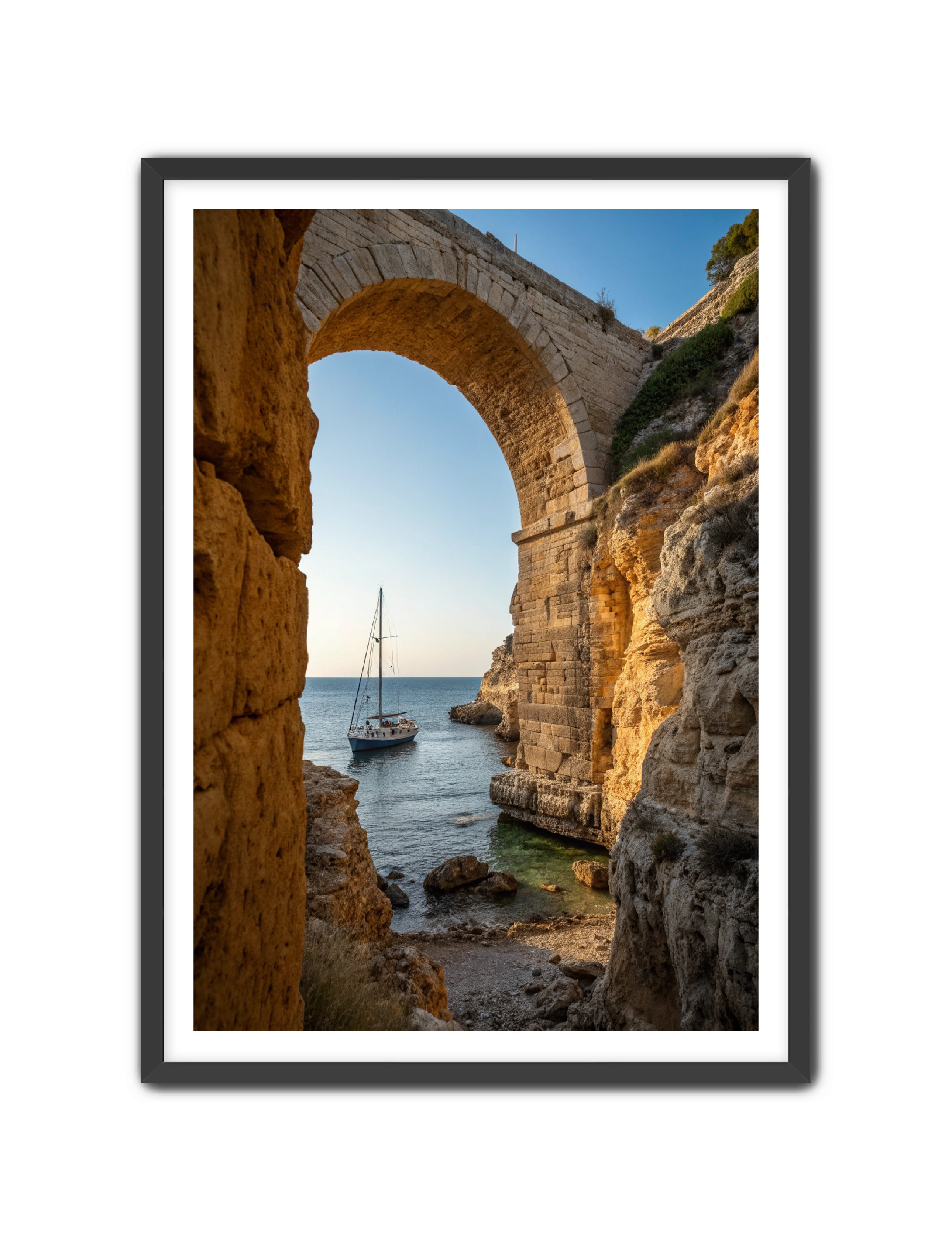 Apricus Prints Beaches 'Anchored by the Bridge' Apricus Art Collection