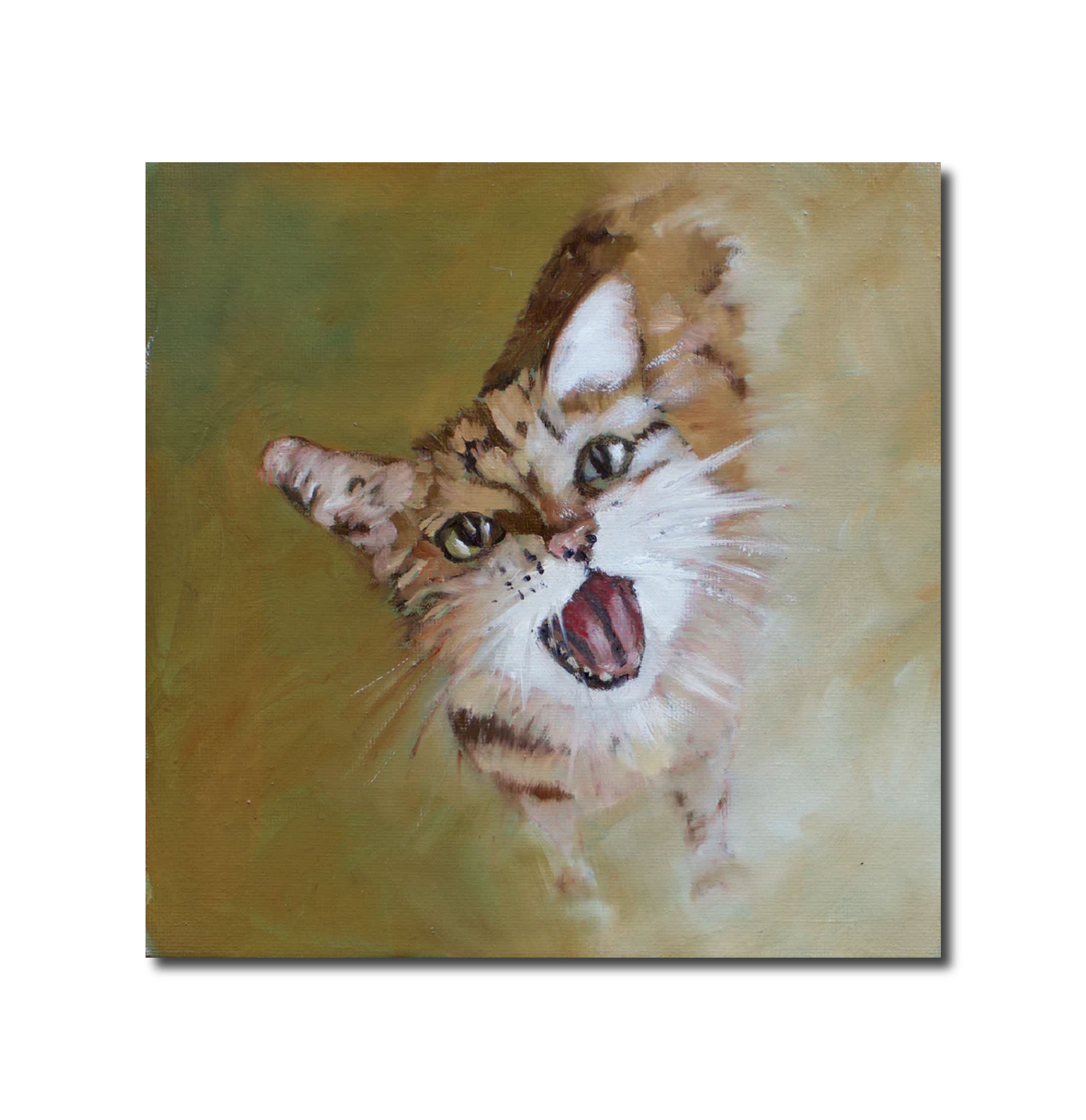 Oil 'MY CAT' - Oil on Canvas Heather Bailey