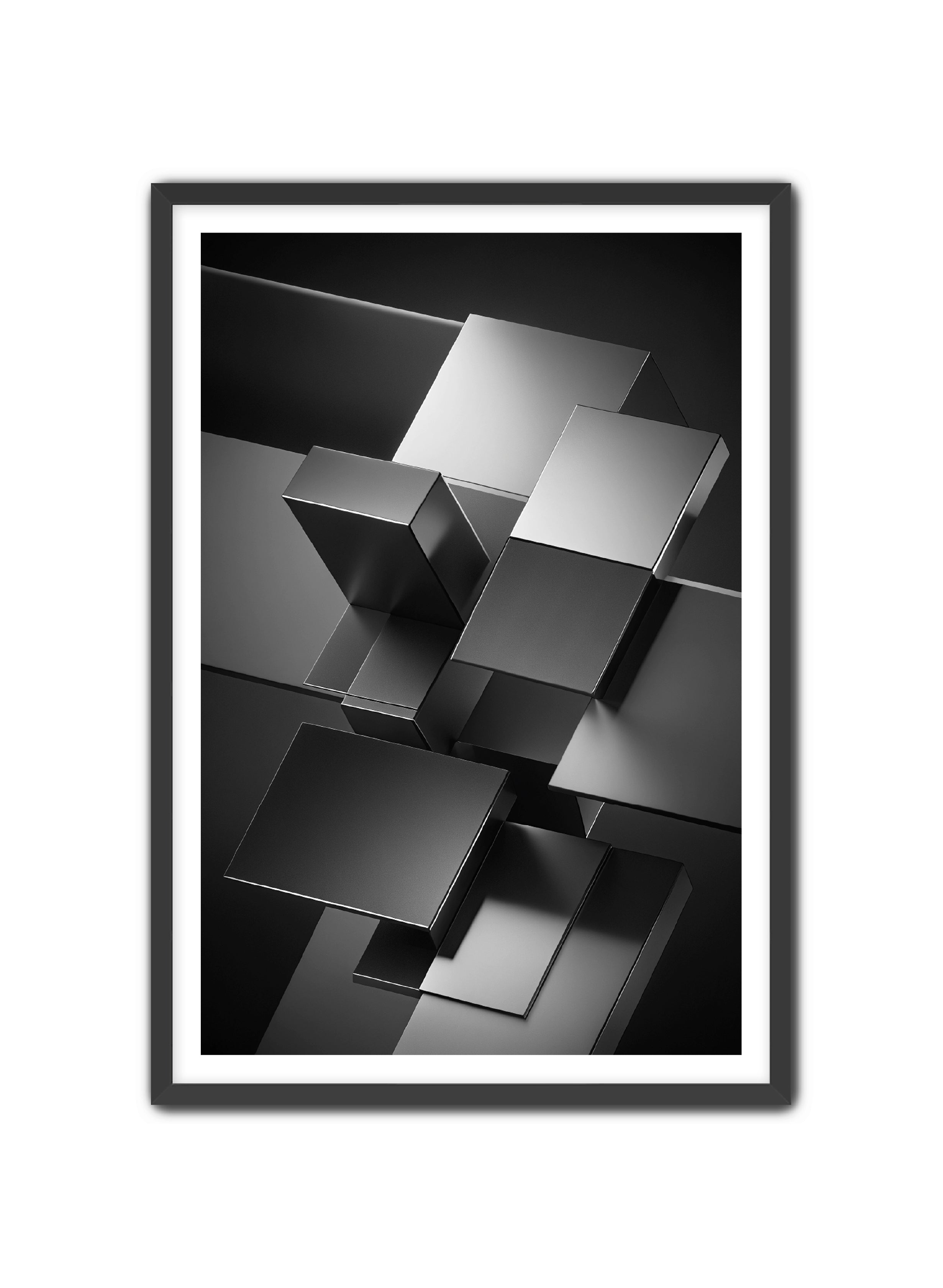 Abstract Prints 'Gravity Shift' Apricus Art Collection