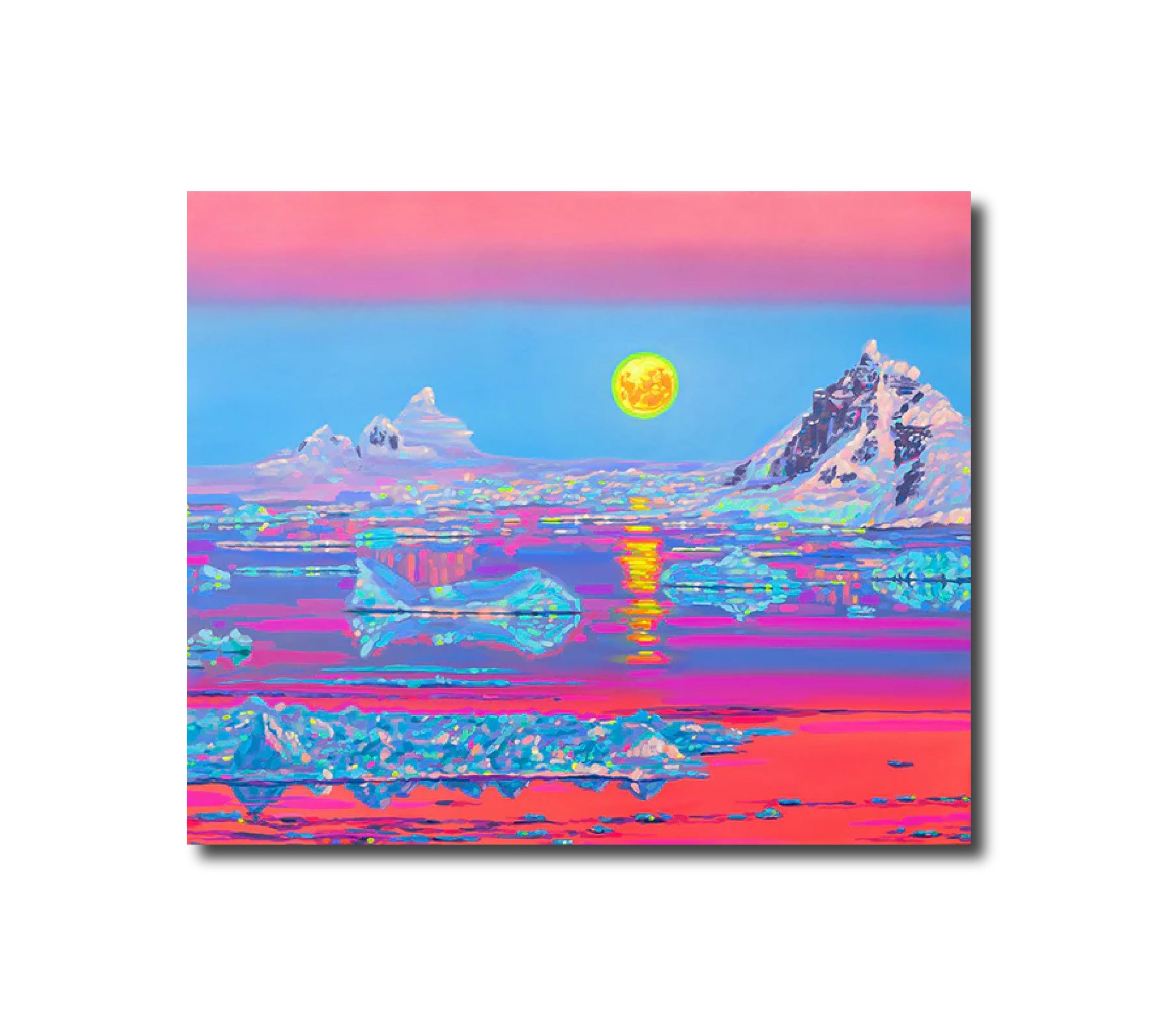 Art Contemporary Landscape Oil Prints Seascape Moon Gems, Antarctica Alex Landon Richardson