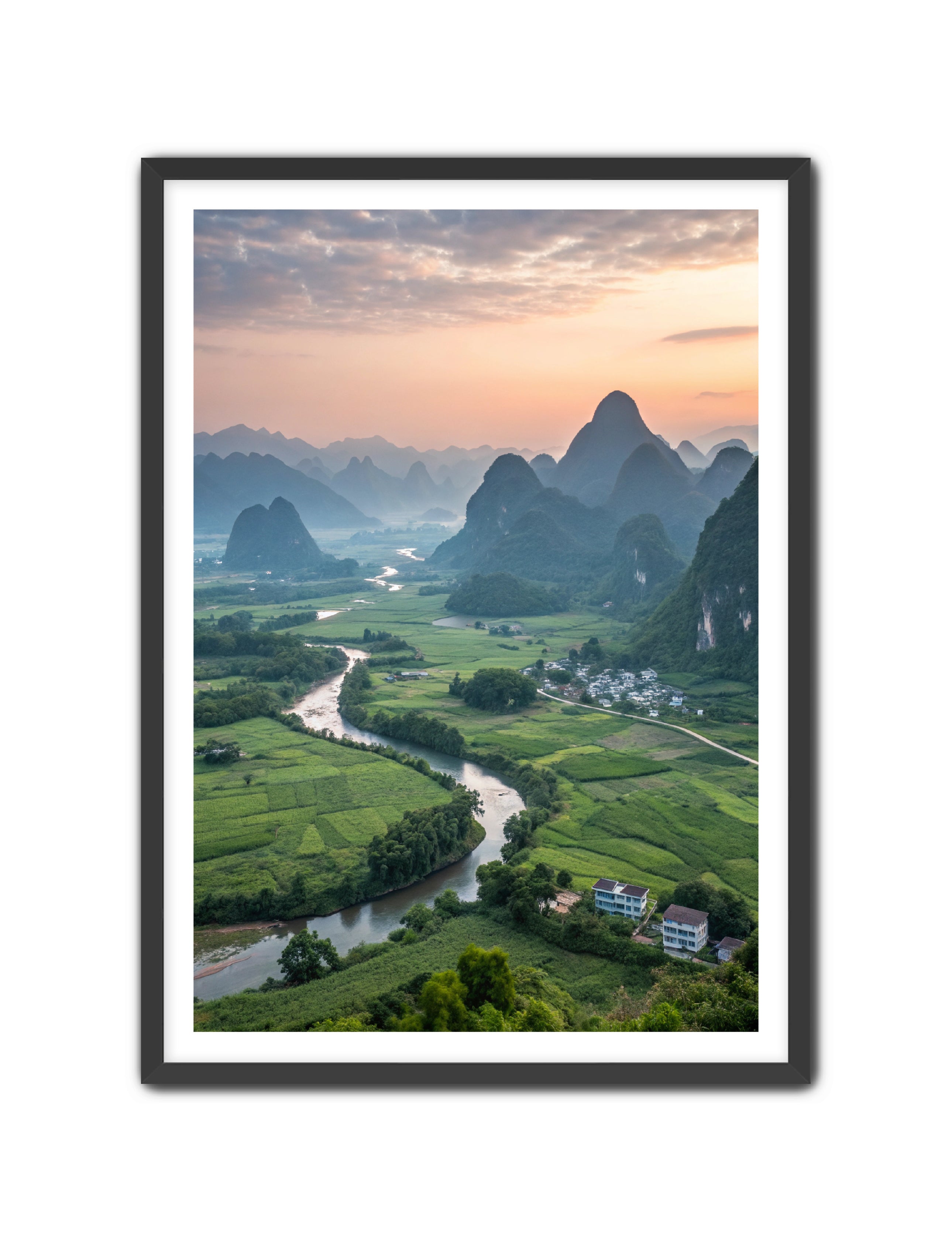 Apricus Prints 'Fields Beneath the Misty Peaks' Apricus Art Collection