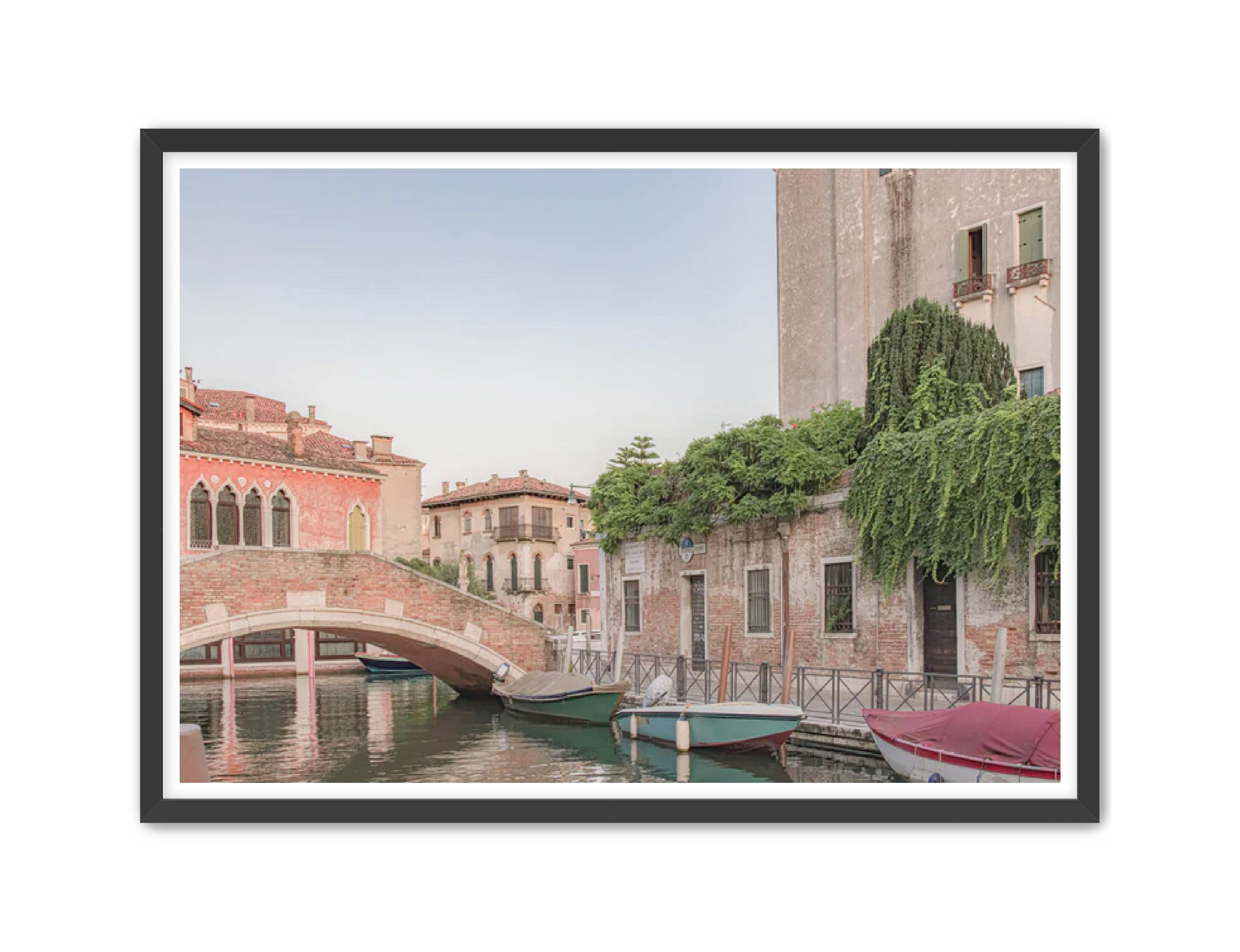 photography Prints 'BOATS ON THE VENETIAN CANAL' Erin Rudzinski