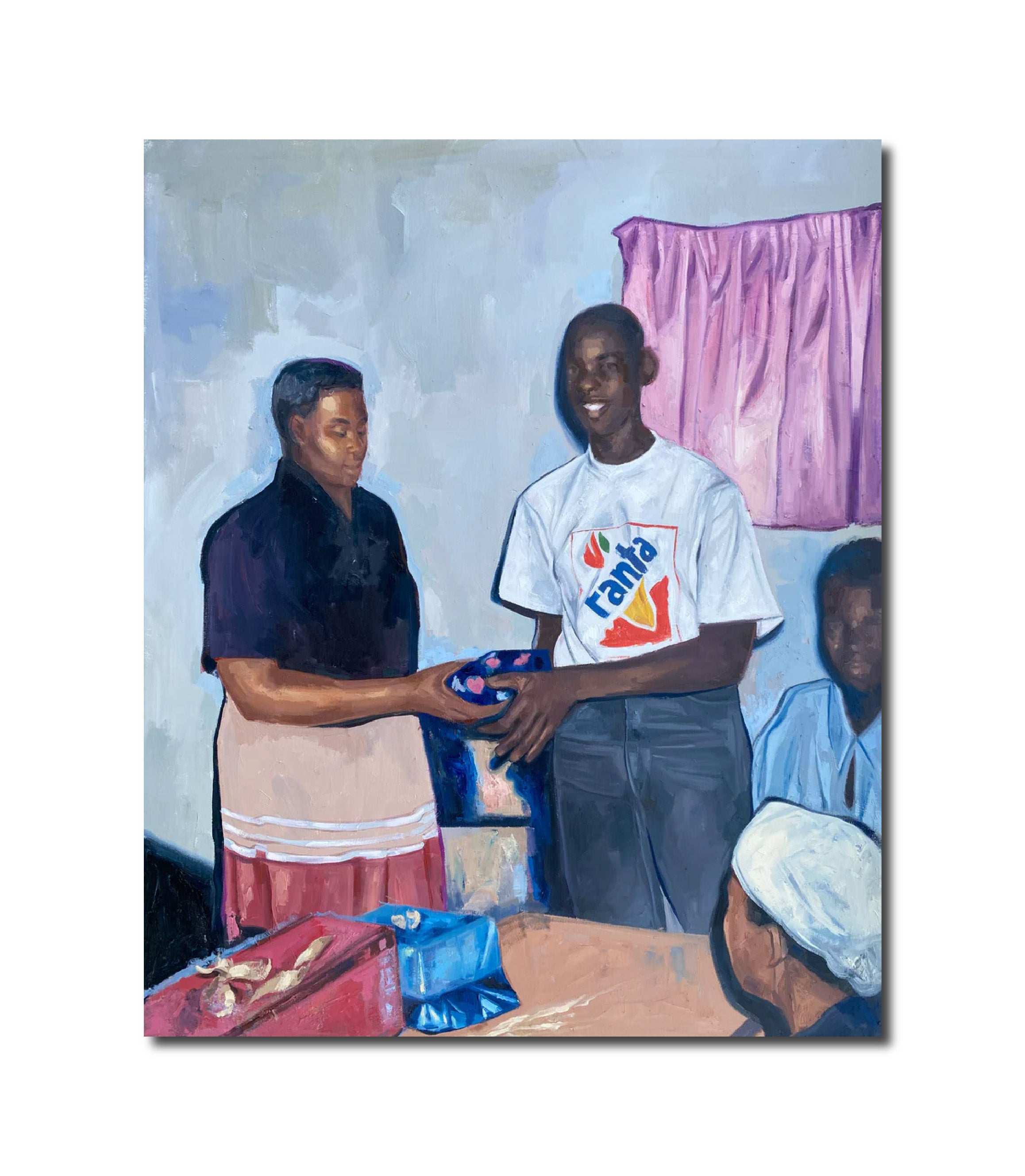 Oil Painting 'LA CACAHOUETTE' - Oil on Canvas King Christian Dusabe