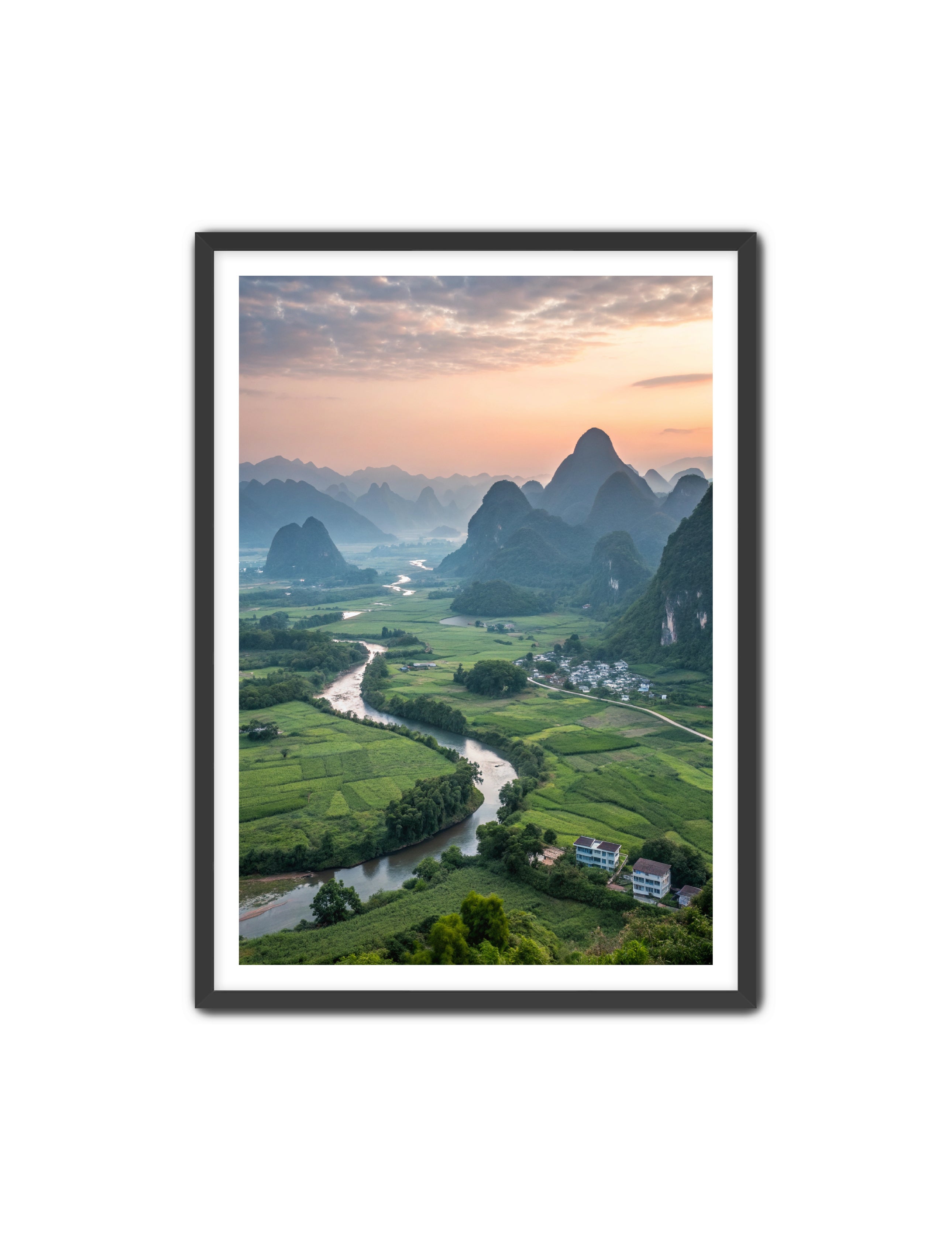 Apricus Prints 'Fields Beneath the Misty Peaks' Apricus Art Collection