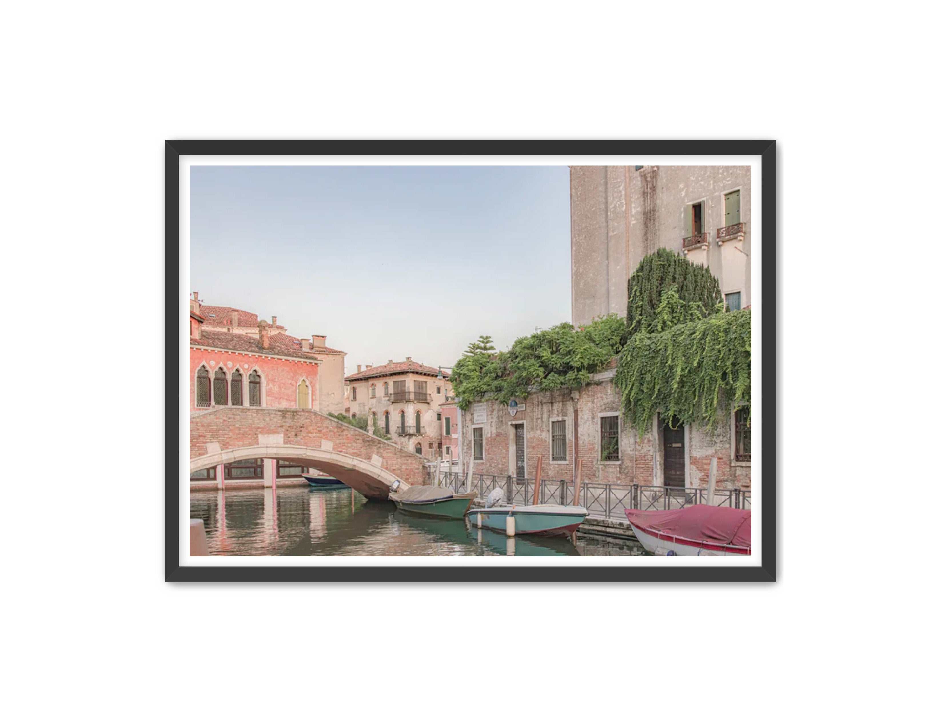 photography Prints 'BOATS ON THE VENETIAN CANAL' Erin Rudzinski