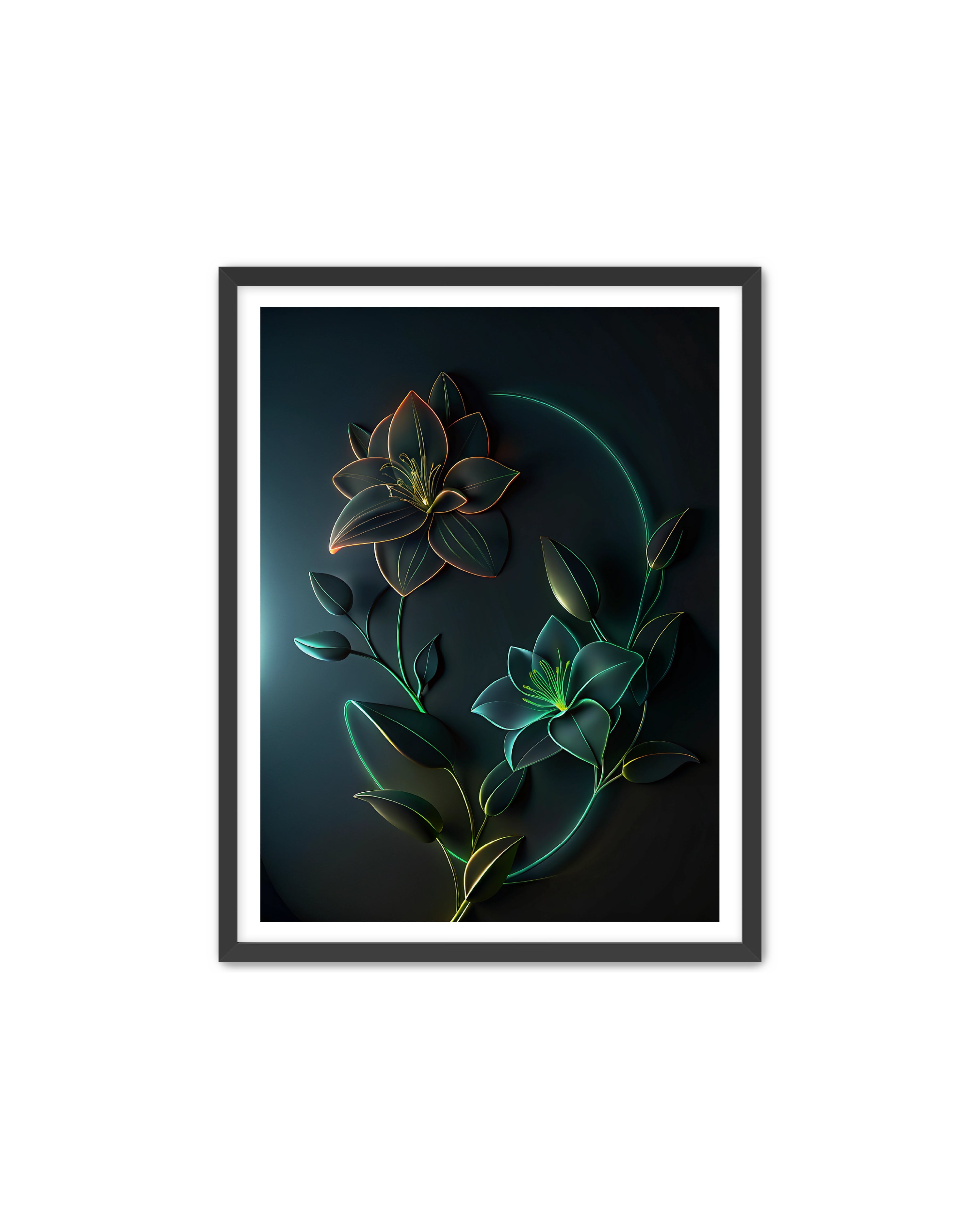 Abstract Prints 'Nebula Bloom' Apricus Art Collection