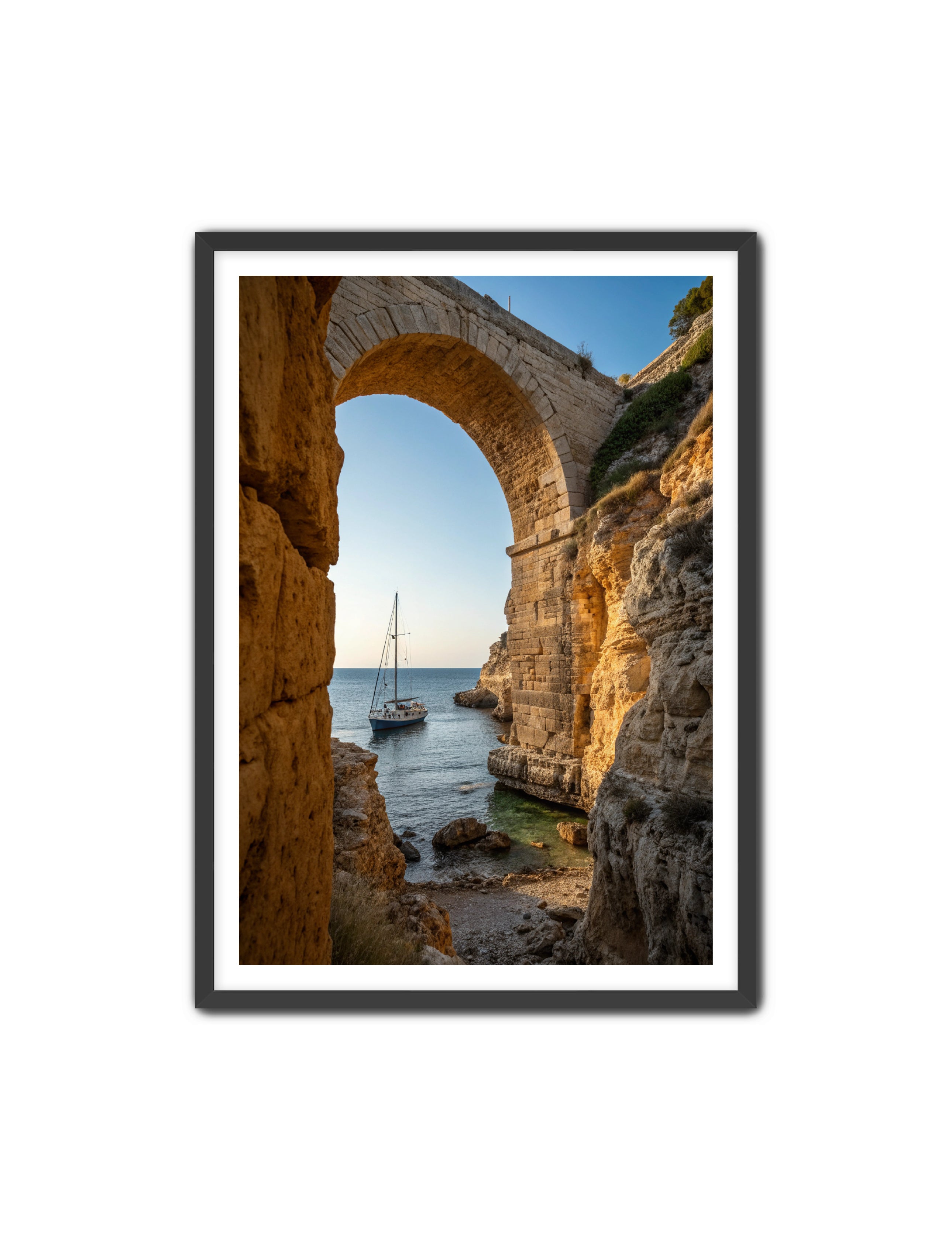 Apricus Prints Beaches 'Anchored by the Bridge' Apricus Art Collection