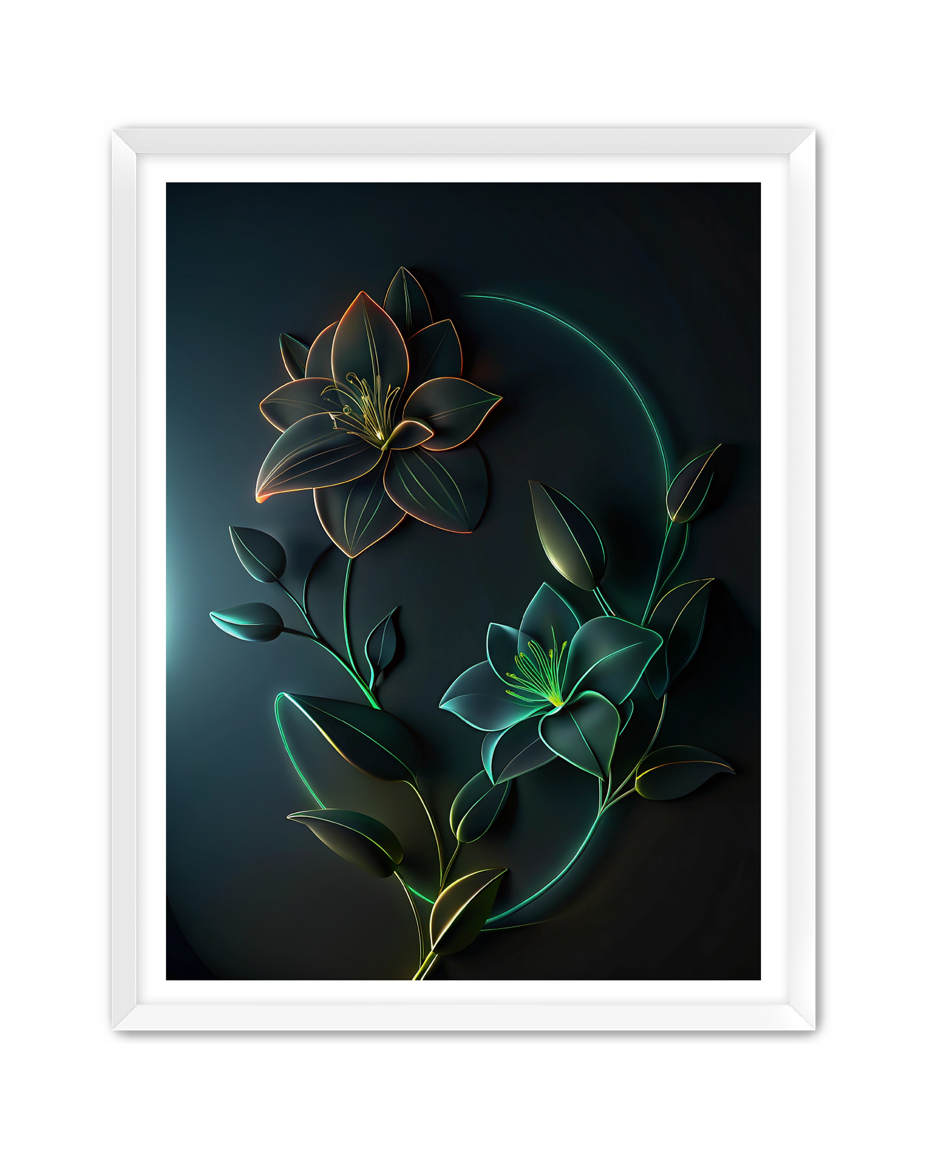 Abstract Prints 'Nebula Bloom' Apricus Art Collection