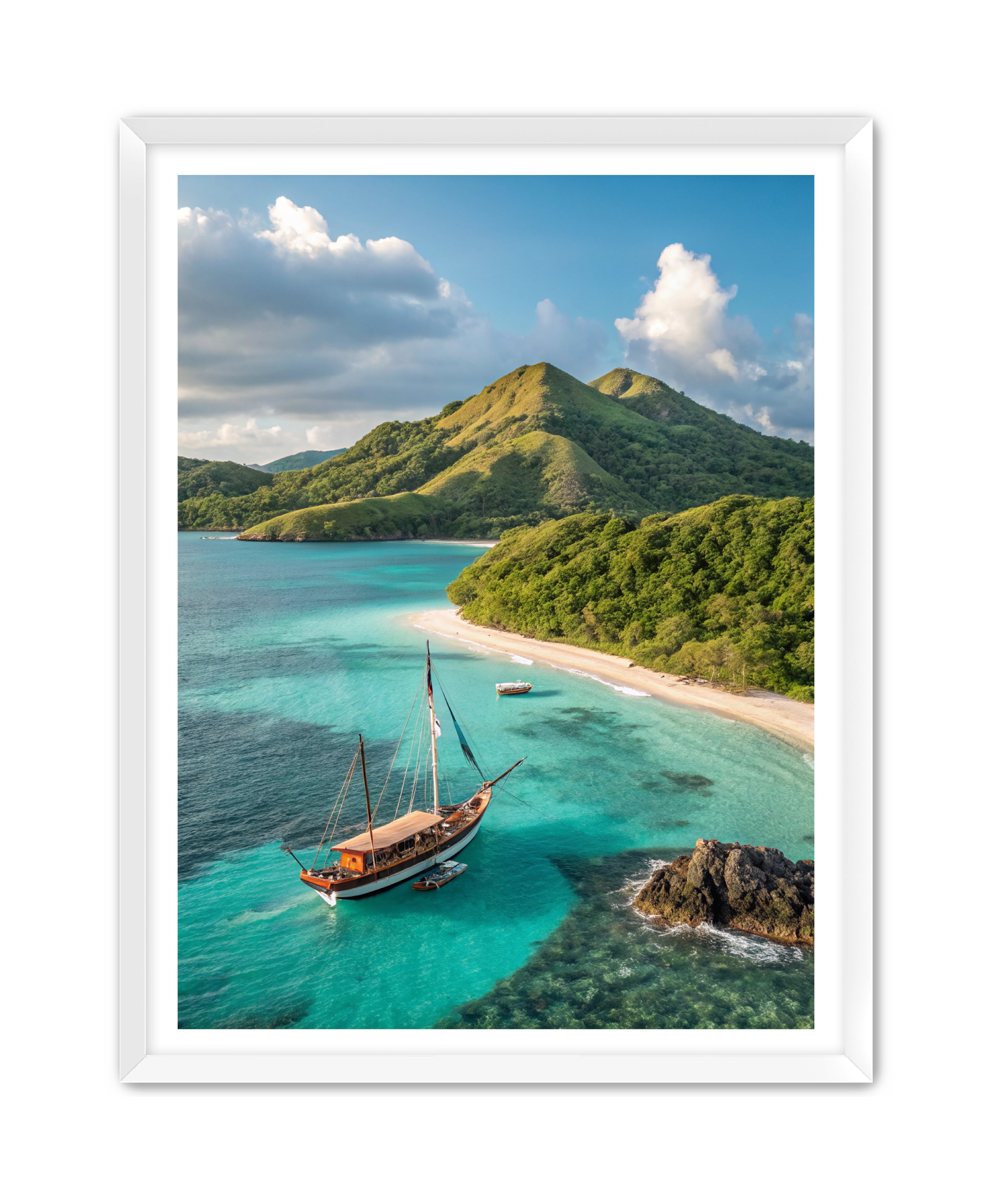 Apricus Prints Beaches 'Anchored in Paradise' Apricus Art Collection