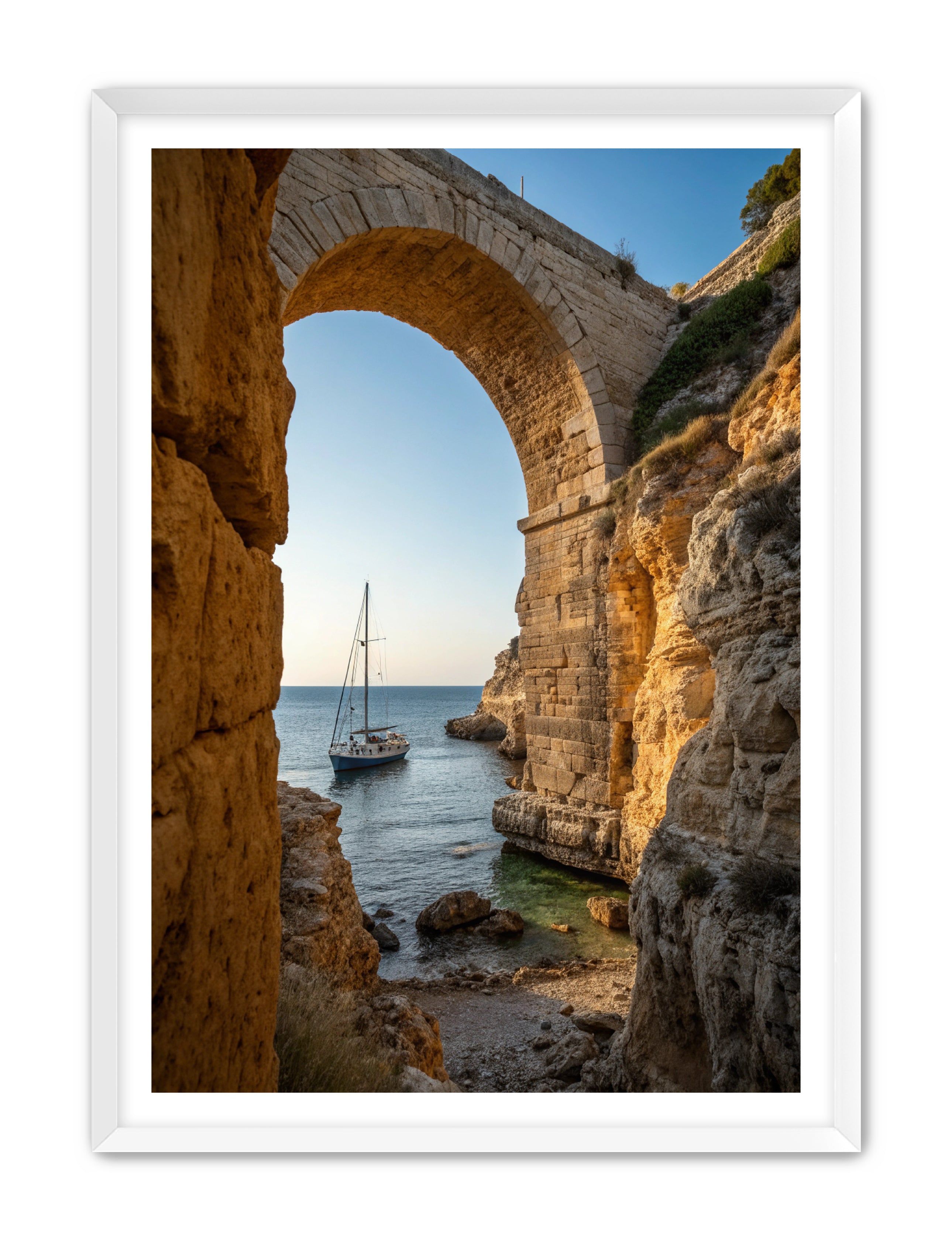 Apricus Prints Beaches 'Anchored by the Bridge' Apricus Art Collection