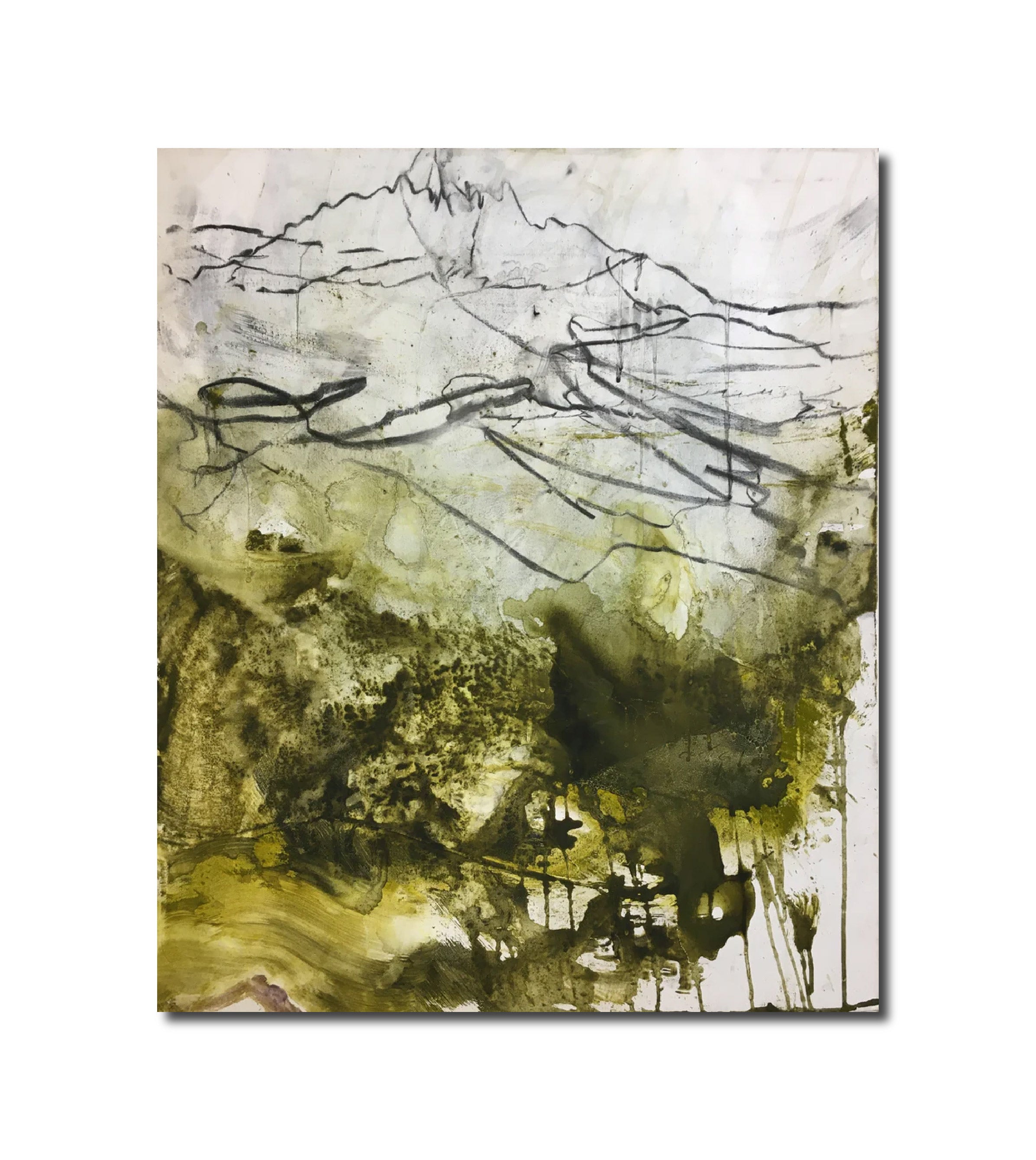 Acrylic 'UNDERLAND' - Acrylic, Ink, Charcoal, Dry Pigment Elizabeth Castagna