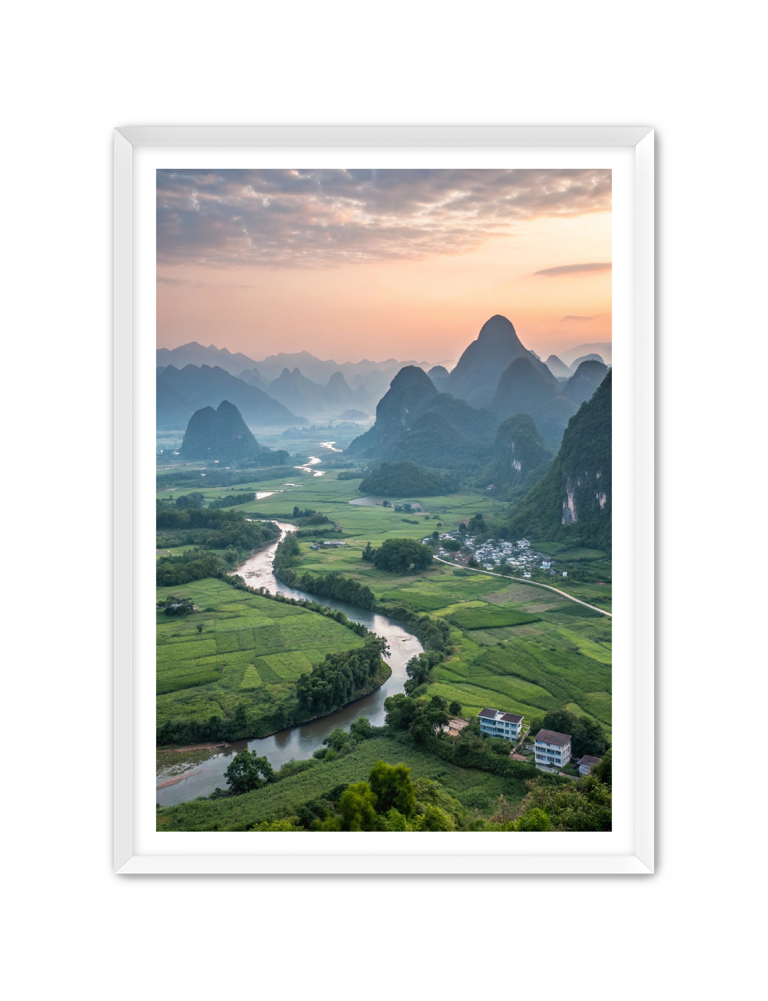 Apricus Prints 'Fields Beneath the Misty Peaks' Apricus Art Collection