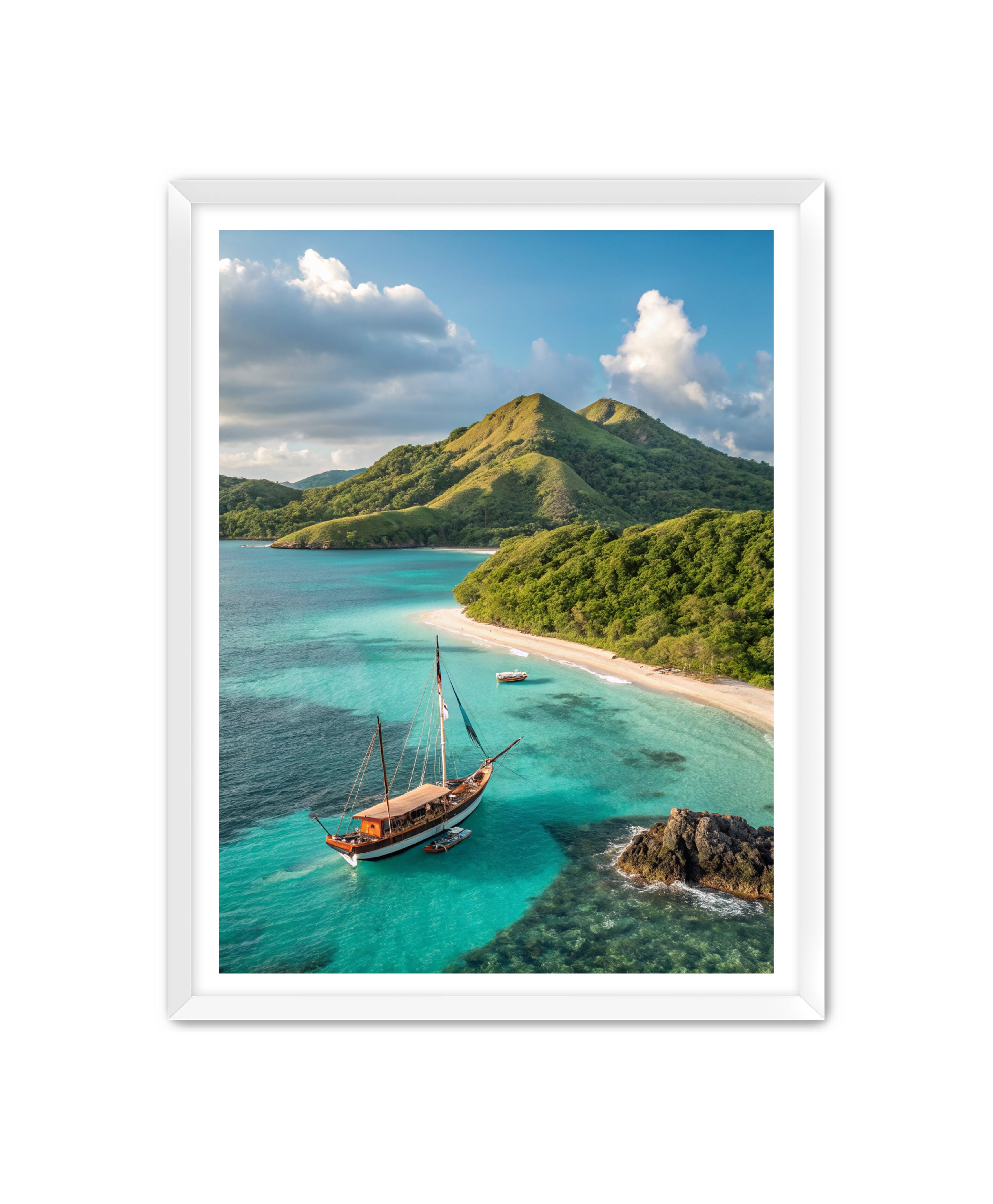 Apricus Prints Beaches 'Anchored in Paradise' Apricus Art Collection