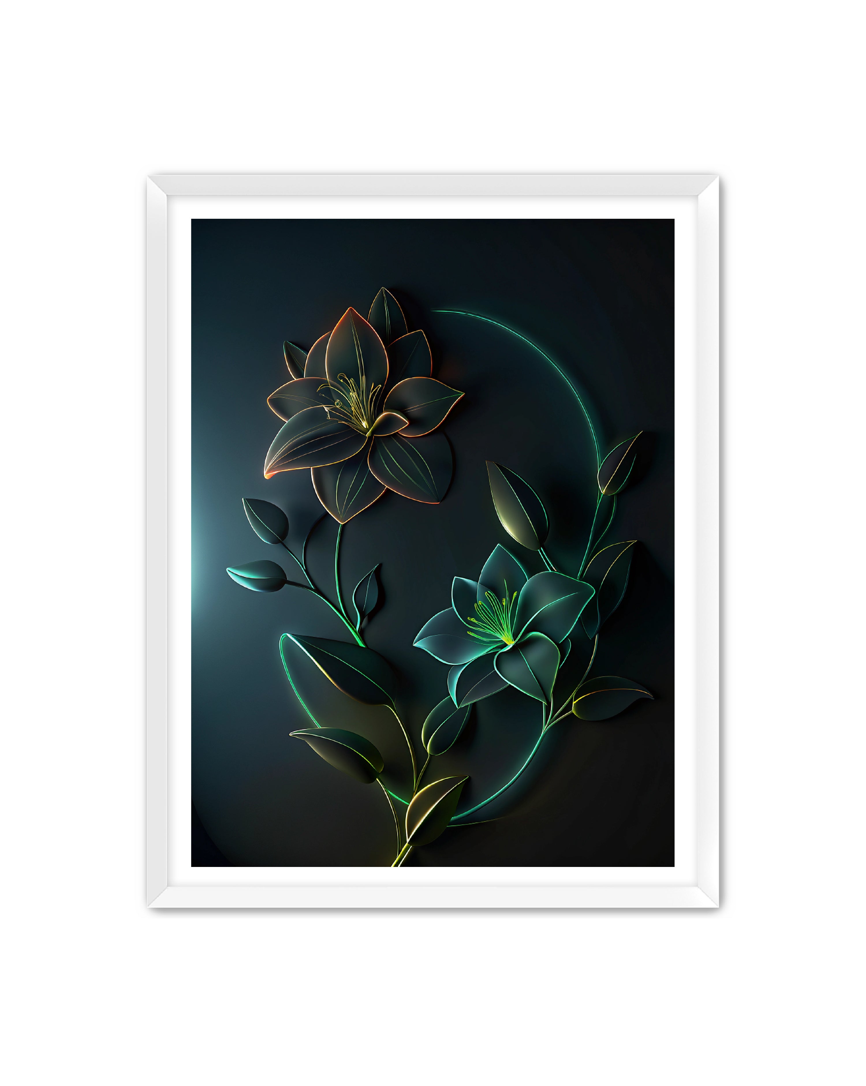 Abstract Prints 'Nebula Bloom' Apricus Art Collection