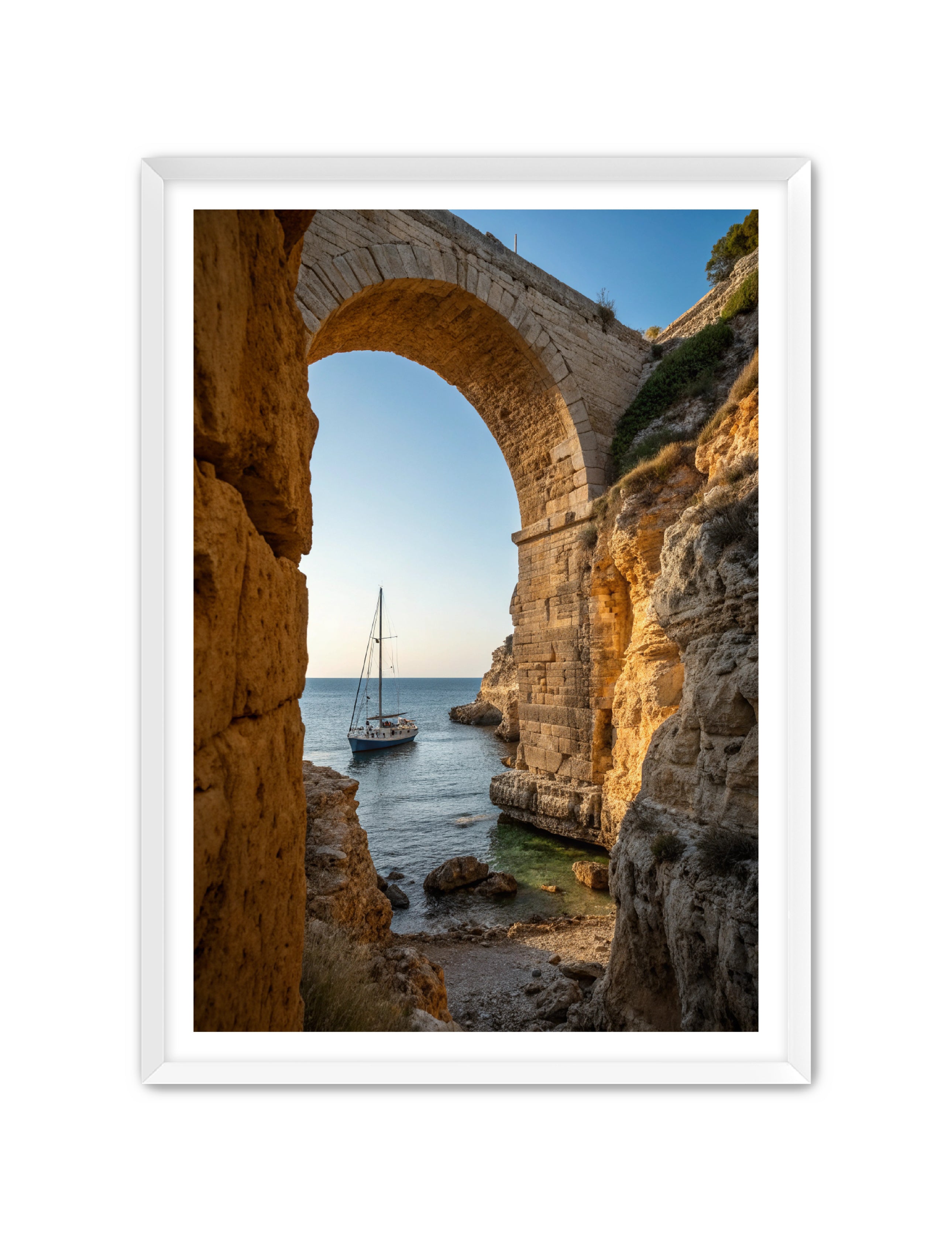 Apricus Prints Beaches 'Anchored by the Bridge' Apricus Art Collection