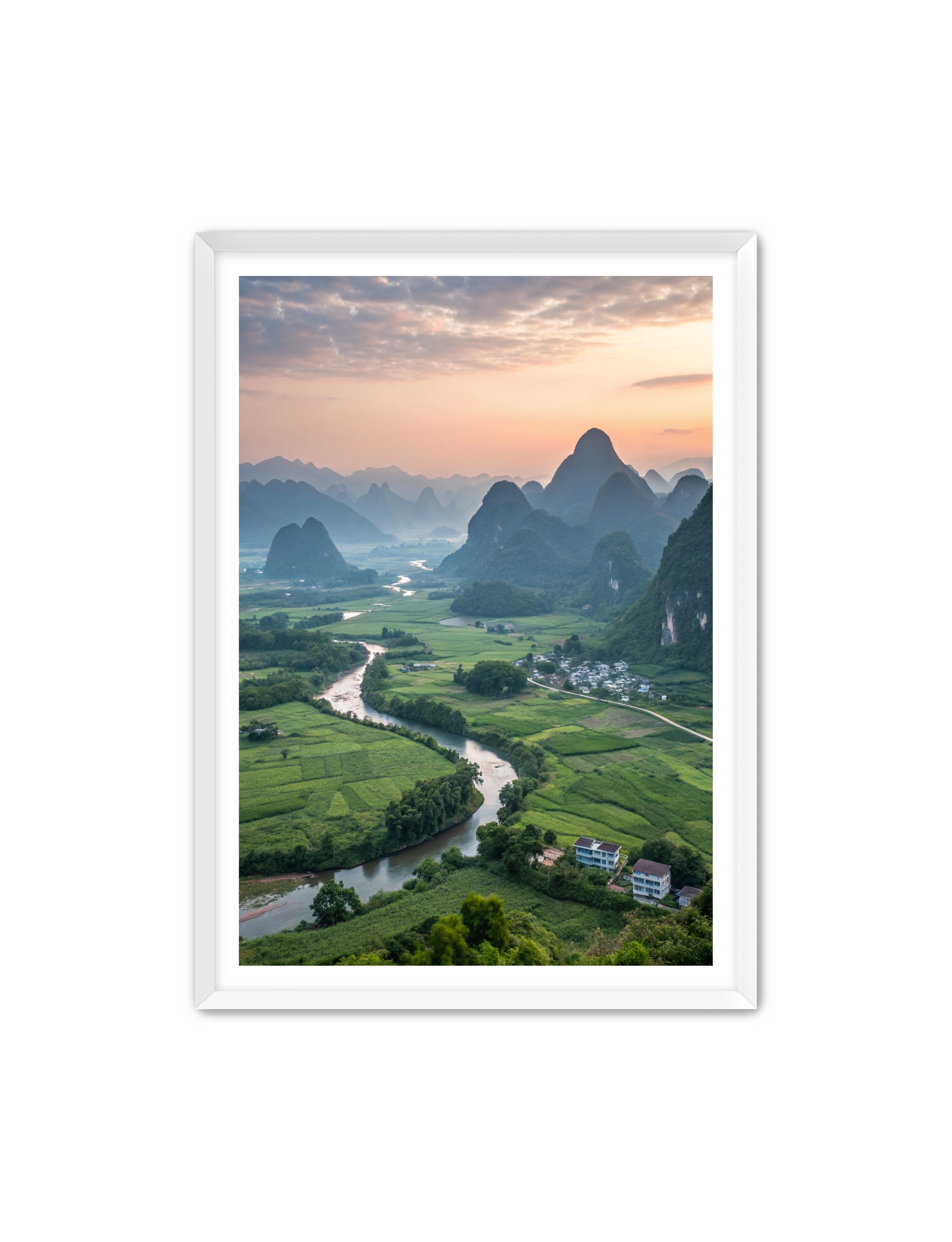 Apricus Prints 'Fields Beneath the Misty Peaks' Apricus Art Collection