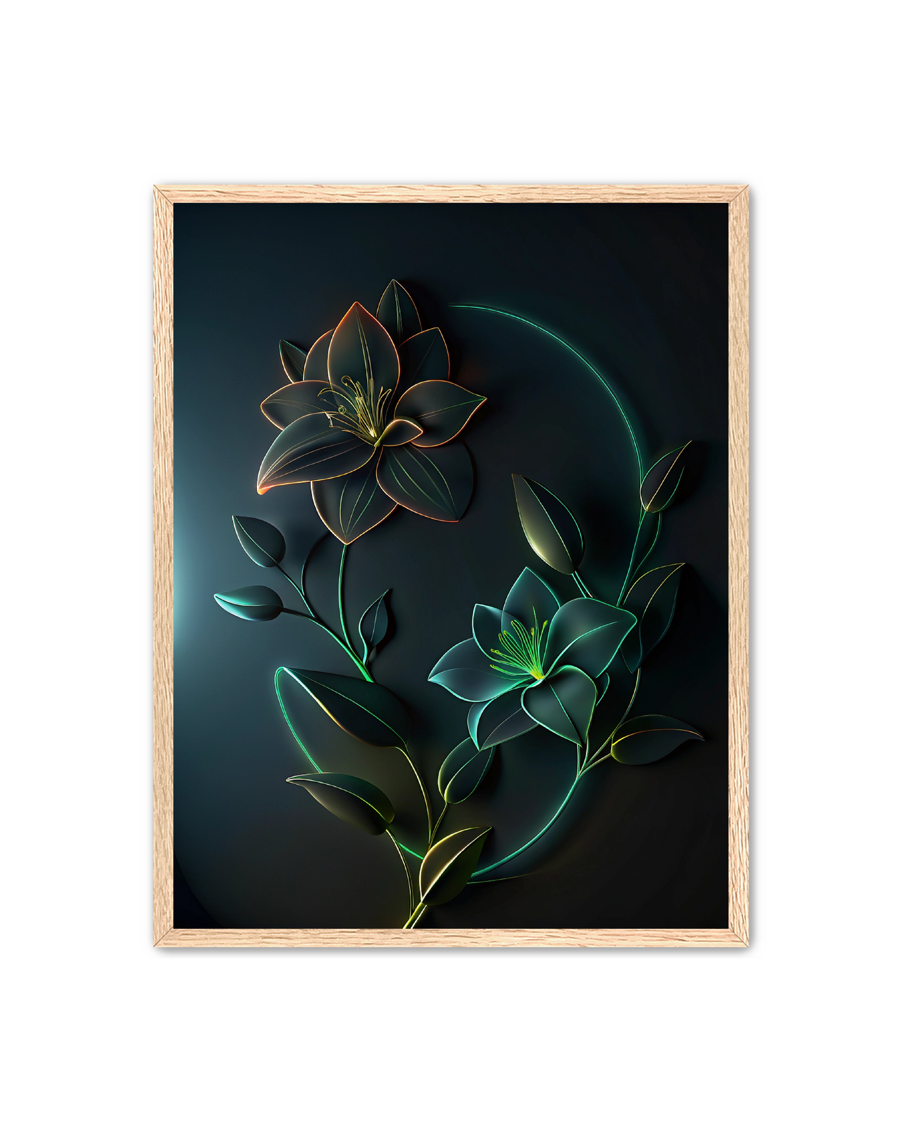 Abstract Prints 'Nebula Bloom' Apricus Art Collection