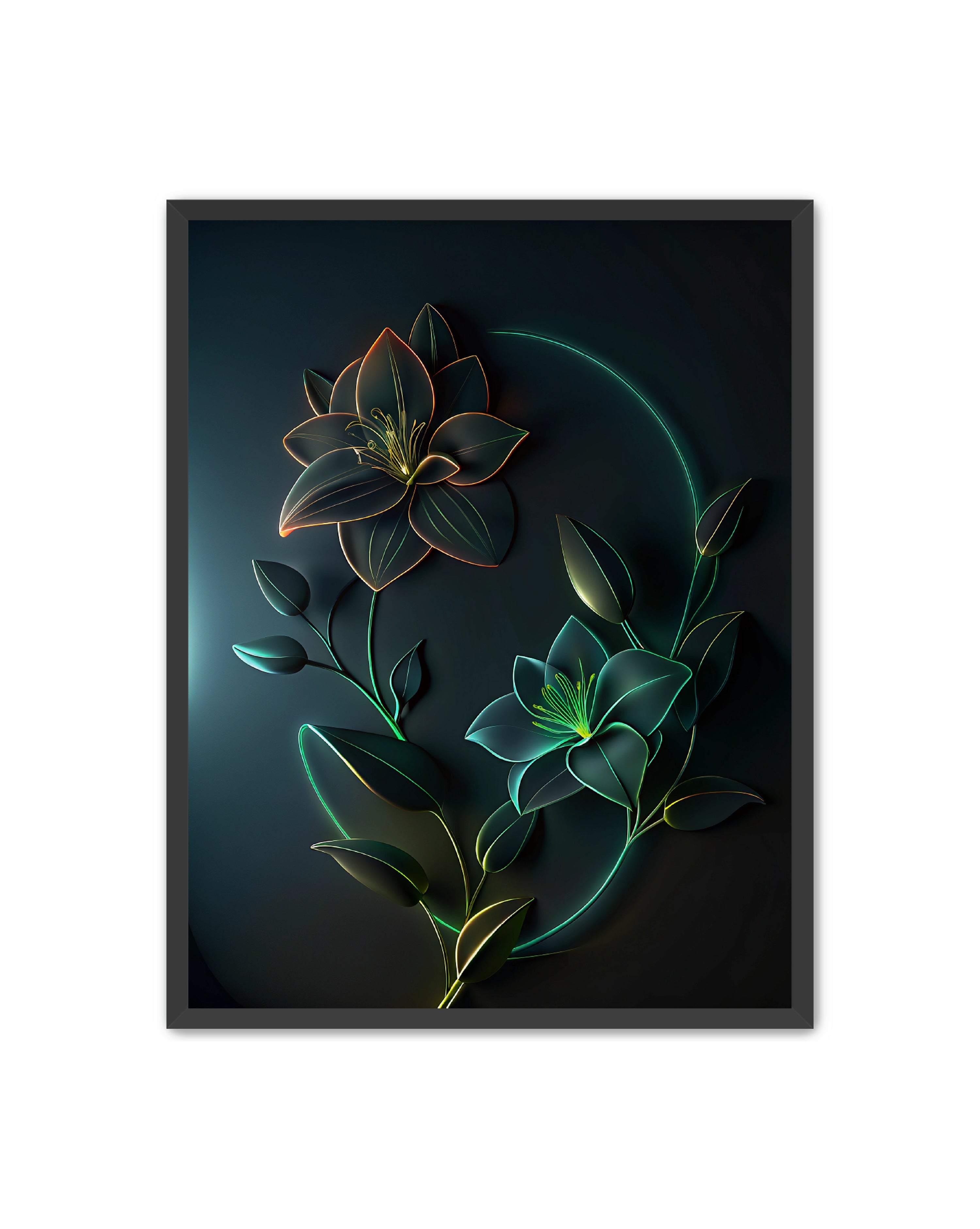 Abstract Prints 'Nebula Bloom' Apricus Art Collection