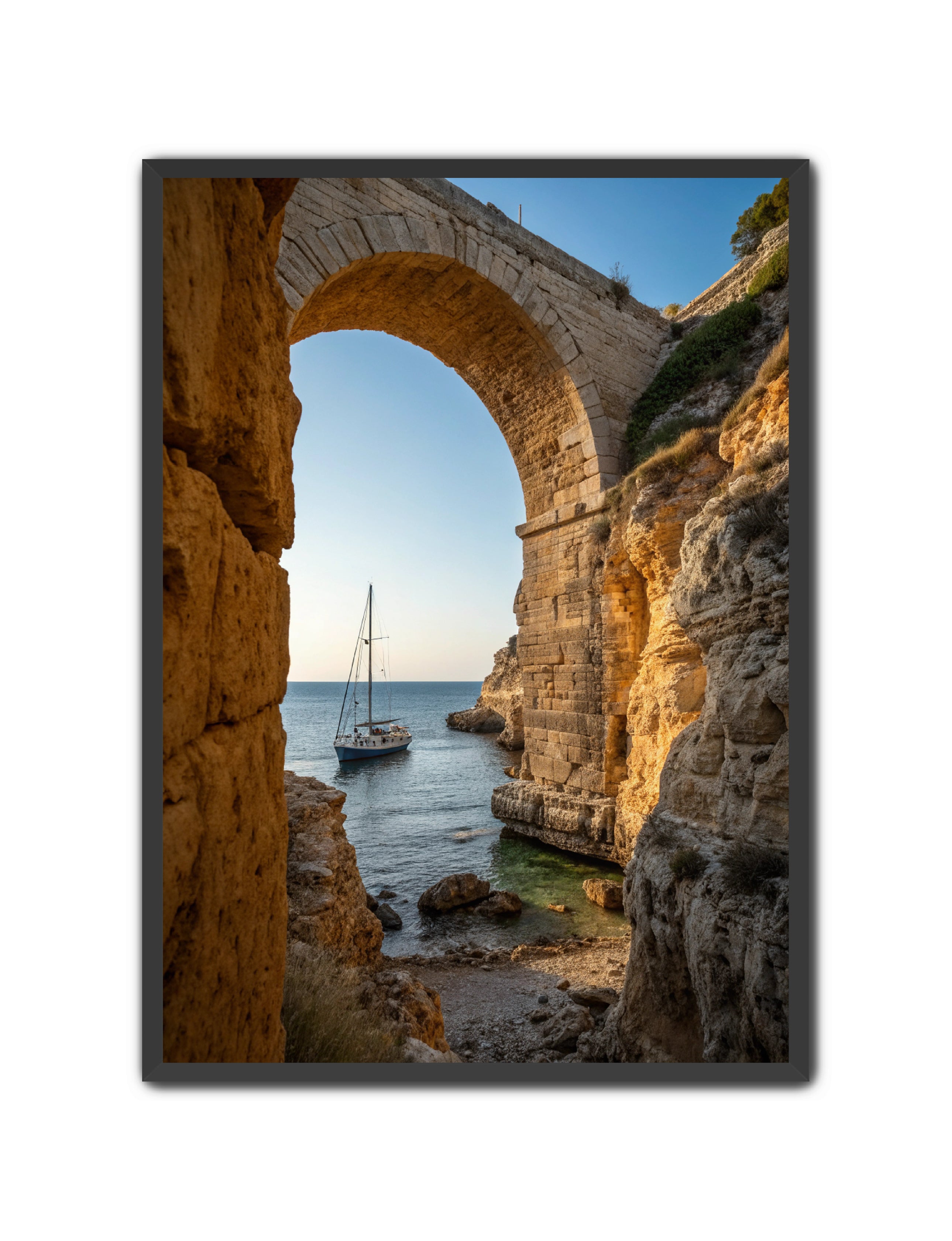 Apricus Prints Beaches 'Anchored by the Bridge' Apricus Art Collection