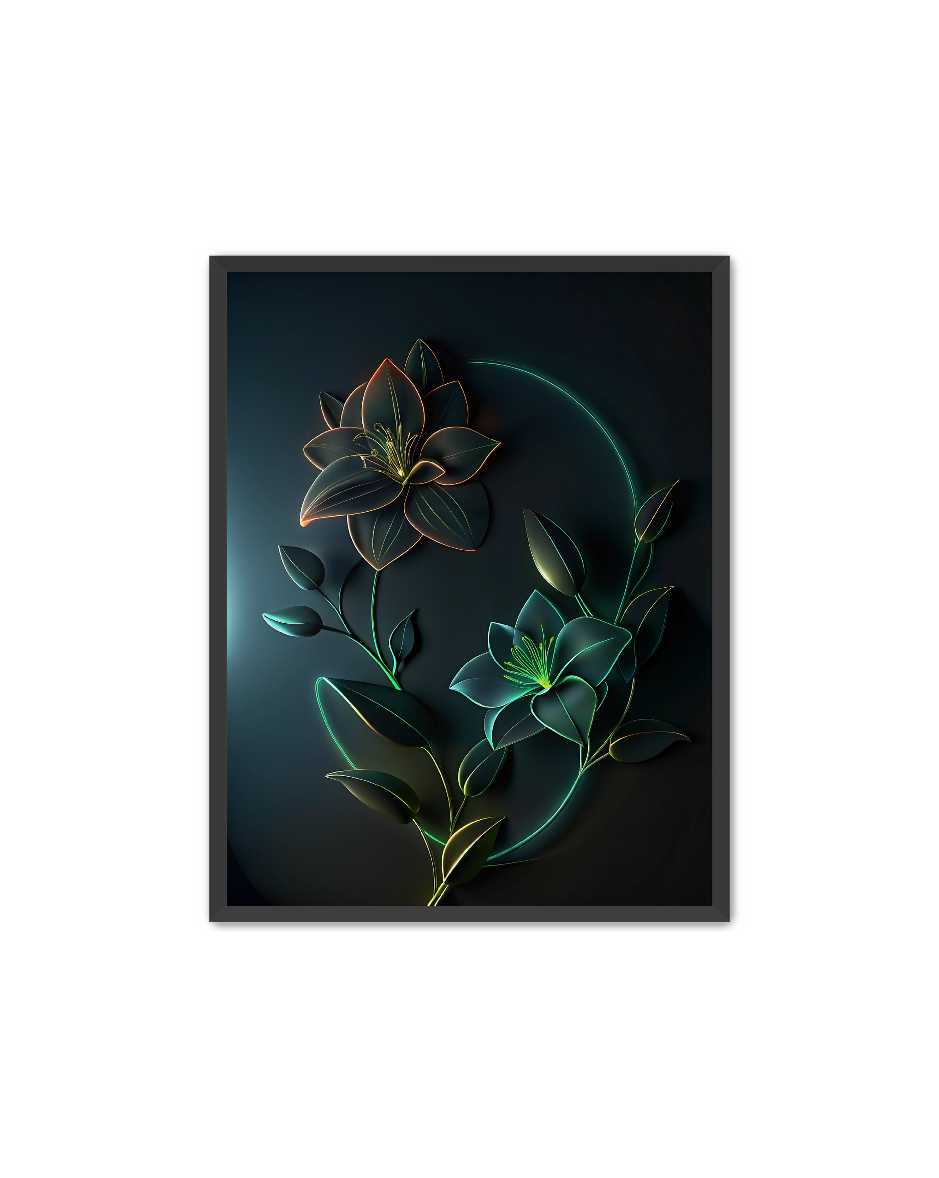 Abstract Prints 'Nebula Bloom' Apricus Art Collection