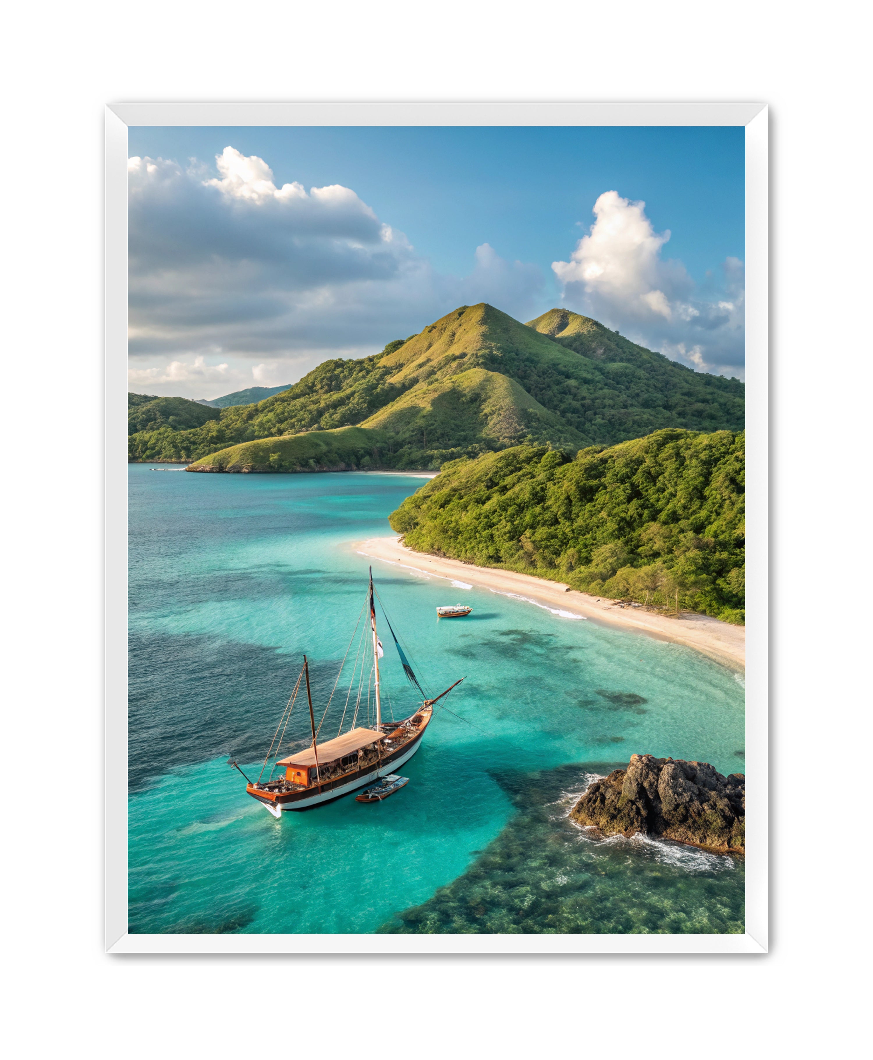 Apricus Prints Beaches 'Anchored in Paradise' Apricus Art Collection