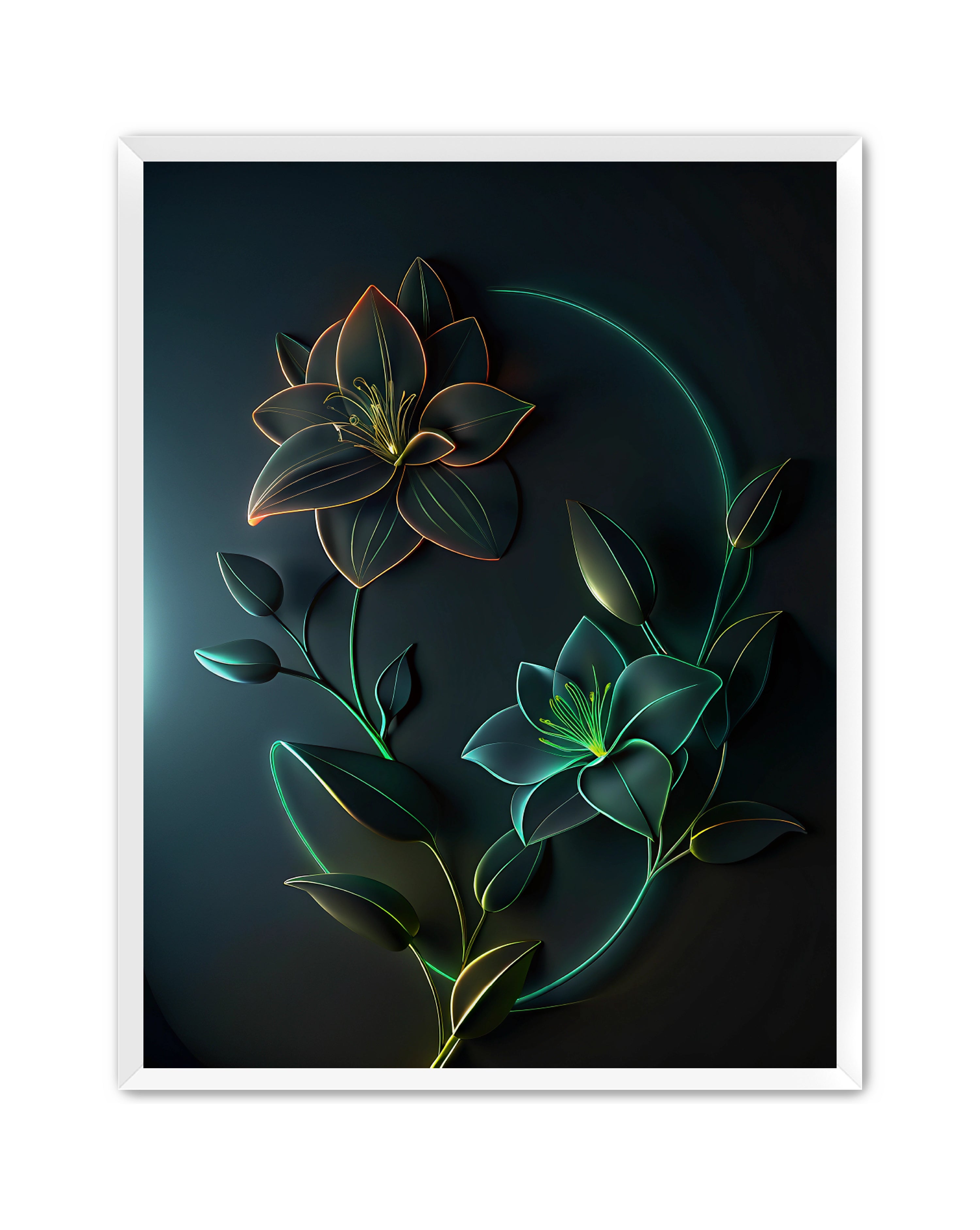 Abstract Prints 'Nebula Bloom' Apricus Art Collection